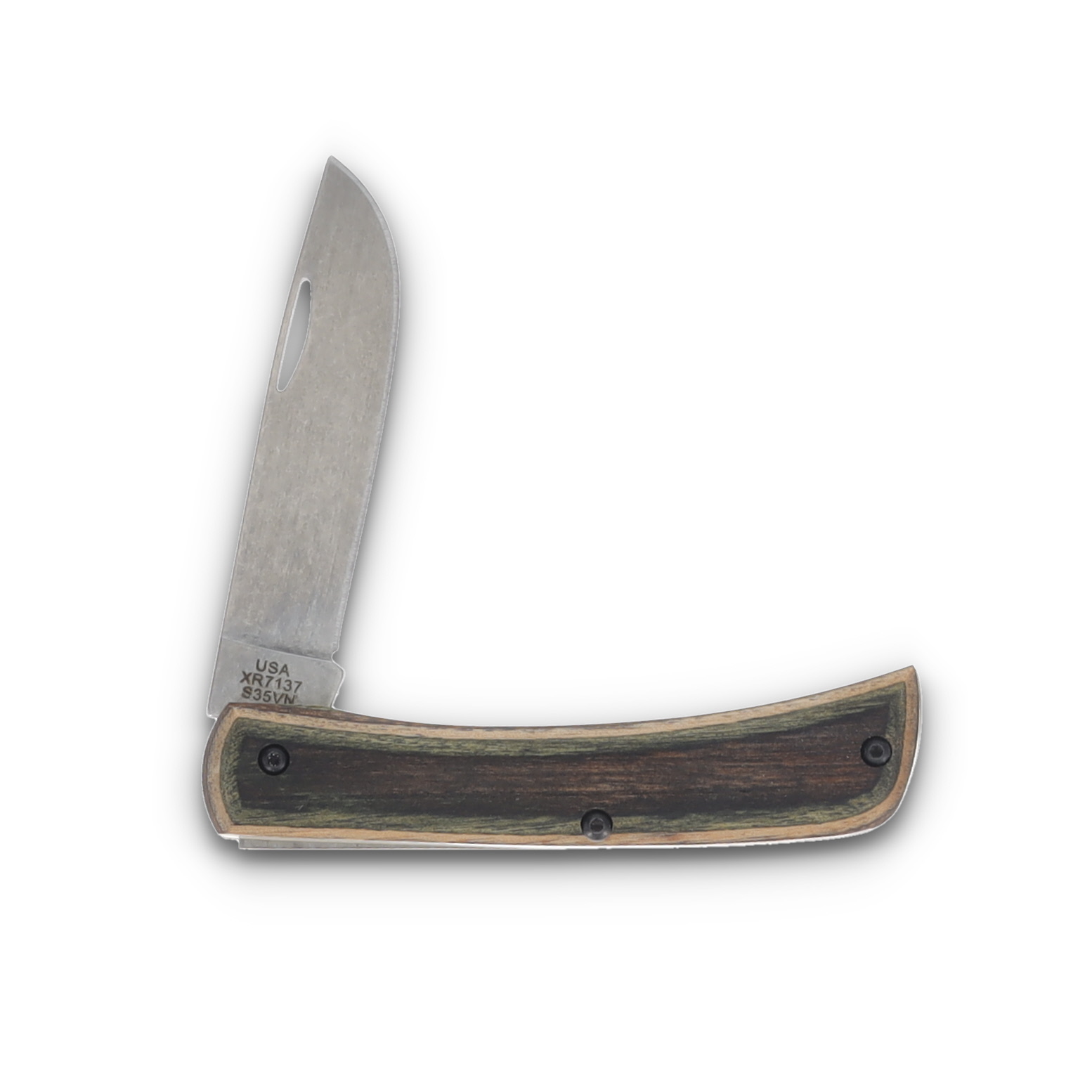 Case XX Crossroads Sod Buster Jr Folding Knife S35VN/Camo Supreme Wood CA66381 View 4