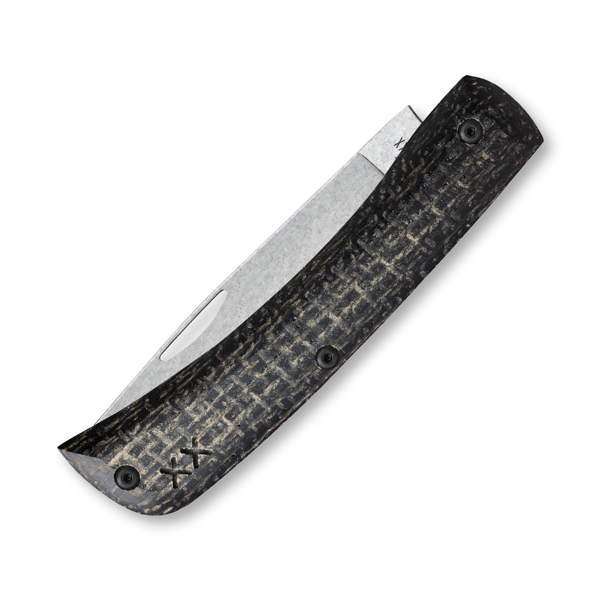 Case XX Crossroads Series XR Sod Buster Jr S35VN Black Burlap Canvas Laminate/Lime Green G-10 CA66382 View 3