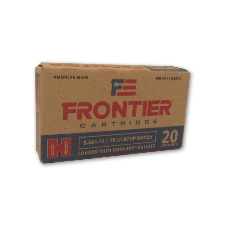Hornady Frontier Cartridge 5.56x45mm NATO Ammunition 75 Grain Hornady HPBT 20 Rounds FR320 View 1