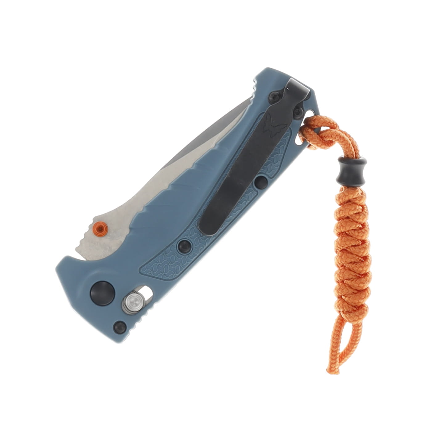 Benchmade Mini Adira Depth Blue 3.21in Part Serr Stonewash Drop Point BM18065S View 4