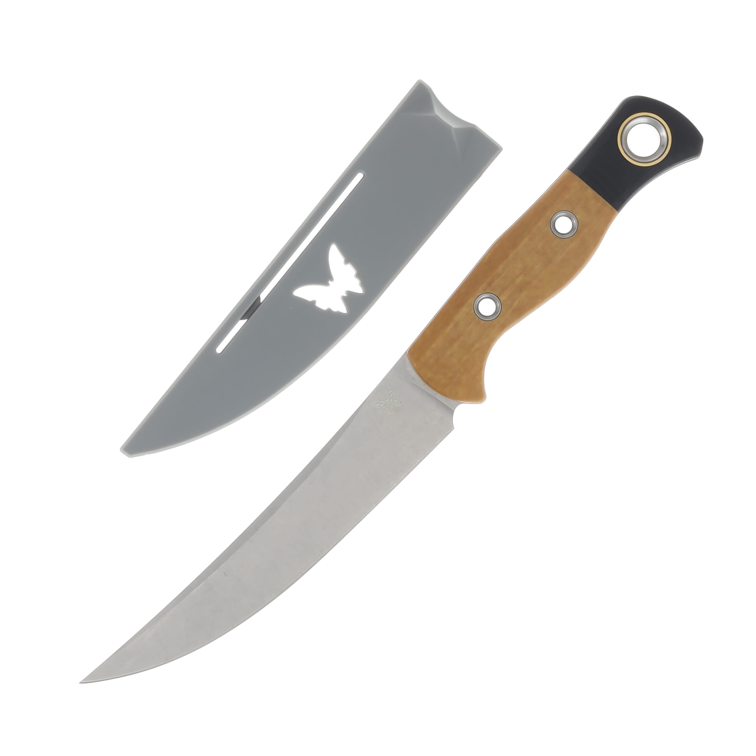 Benchmade Meatcrafter CPM 154 Stonewash Maple Valley Richlite with Black G10 Bolster Handle BM4050-02 View 1