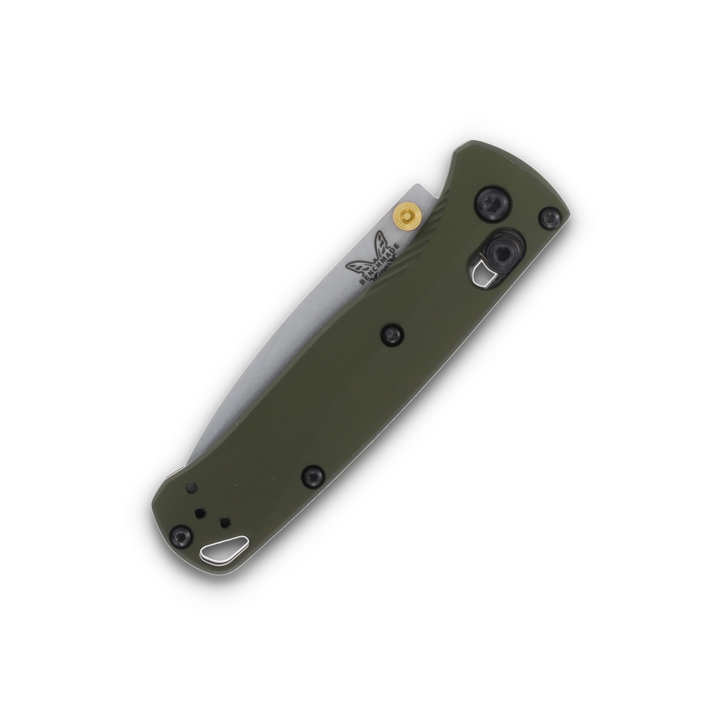Benchmade Mini Bugout Axis Lock CPM S90V Drop Point Woodland Green Aluminum Handle BM533SL-10 View 5