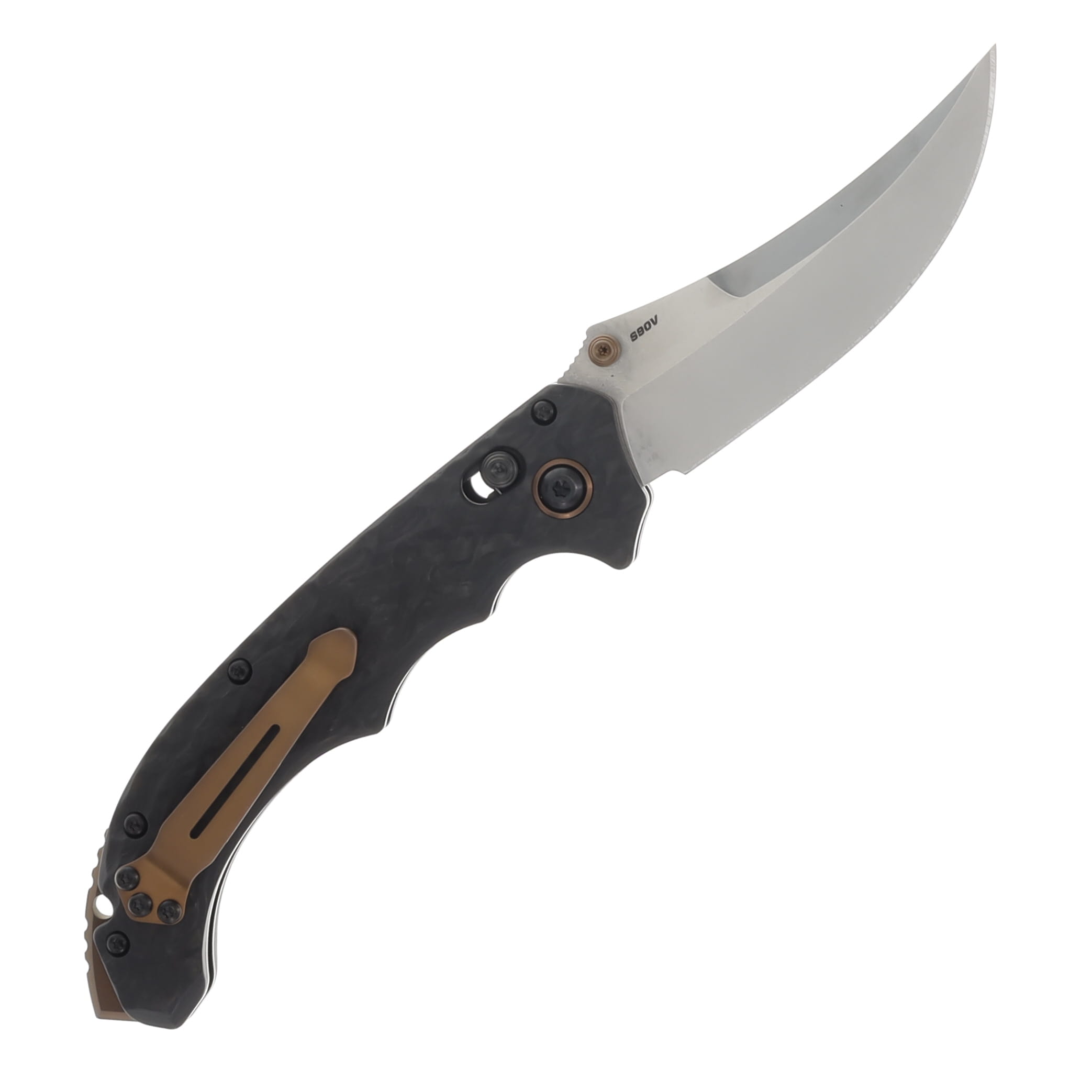 Benchmade Mini Bedlam 3.45 Inch Plain Stonewash Trailing Point BM865-02 View 2