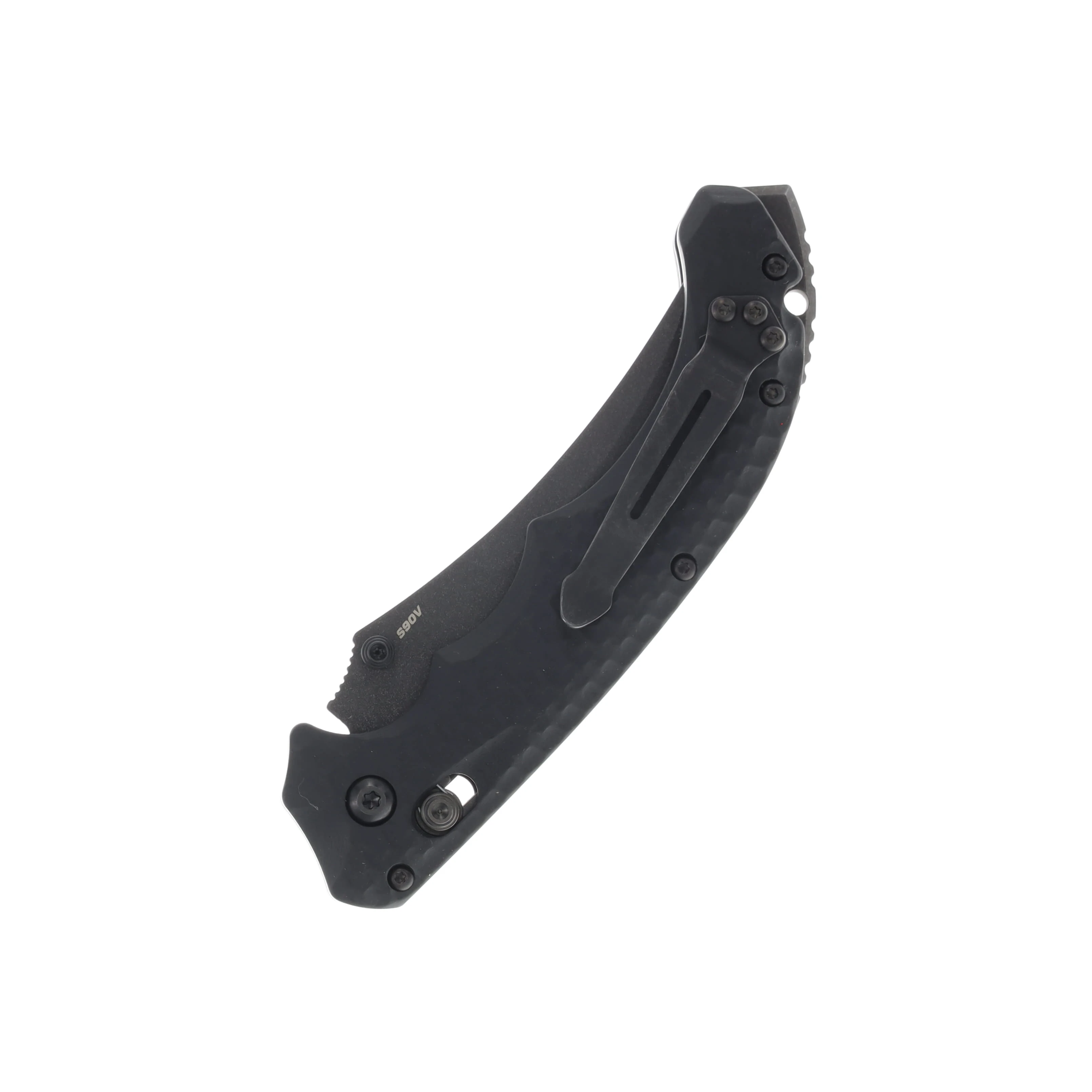 Benchmade Mini Bedlam 3.45in Partially Serrated Black Trailing Point BM865SBK View 2