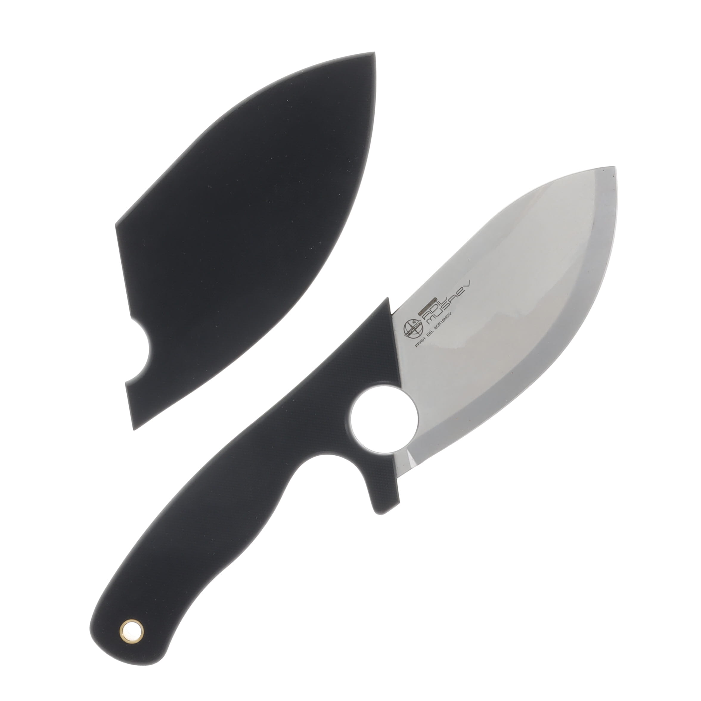 Petrified Fish EEL Fix Blade 9cr18mov Stonewash Black G10 PFH01DW View 2