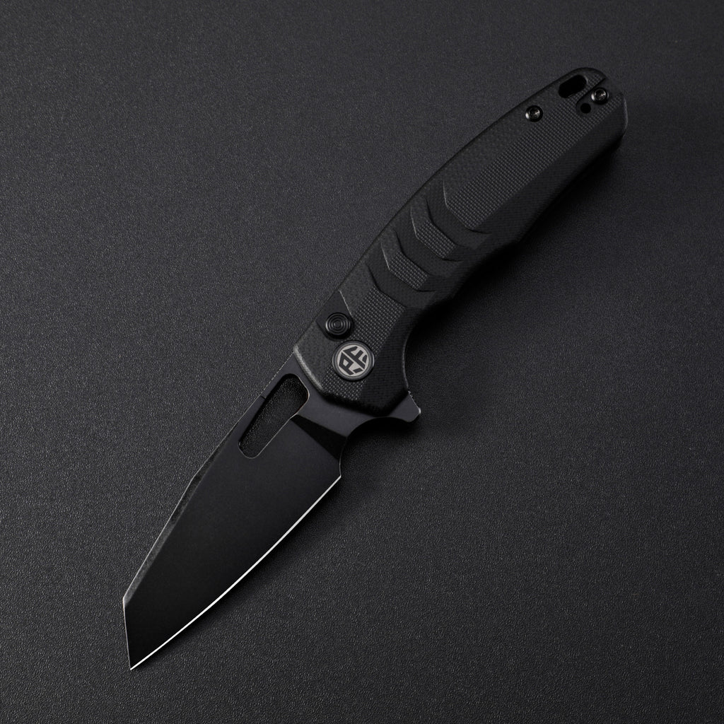 Petrified Fish Trilobite Flipper Folding Knife Stonewash/Black G-10 PFE17DDW View 1