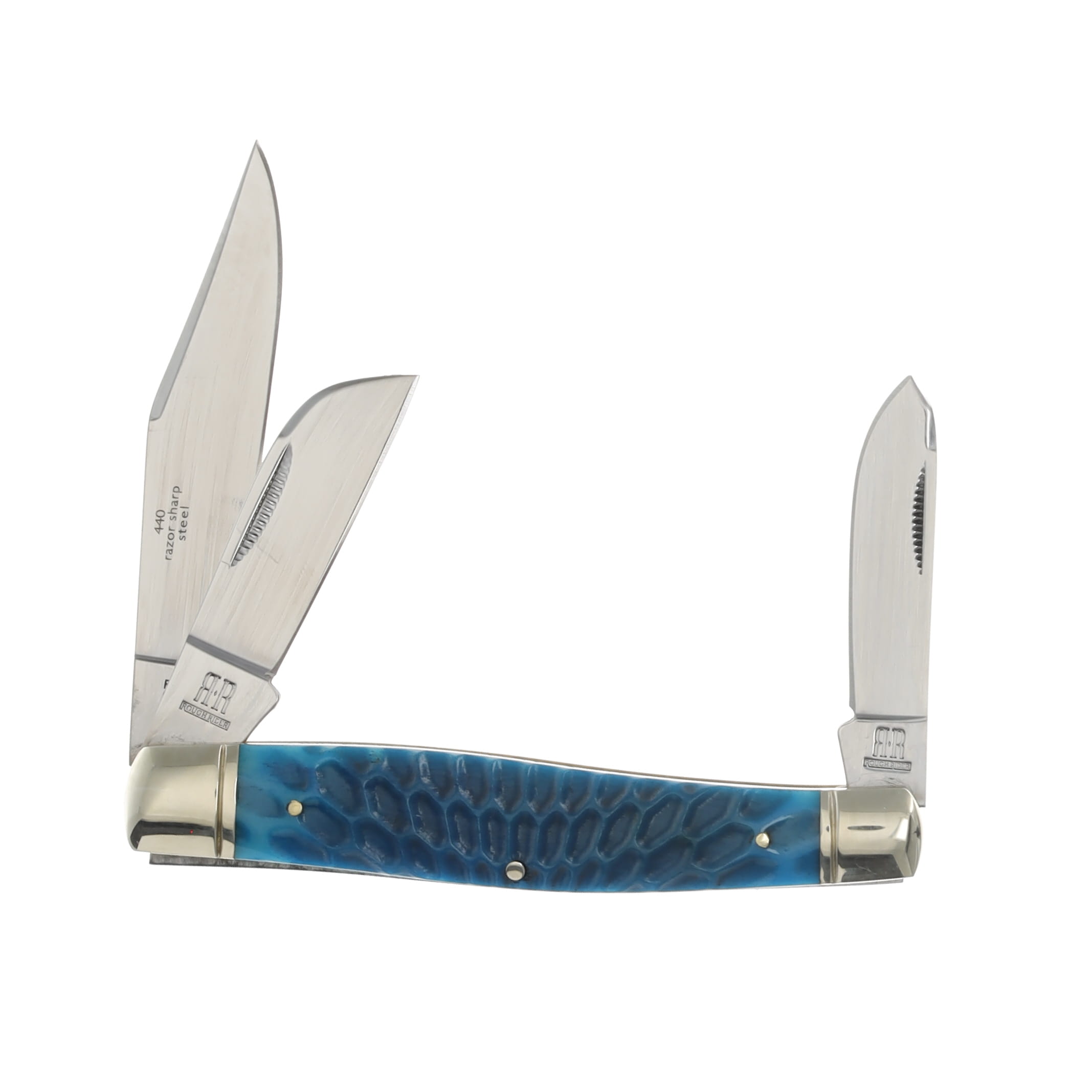 Rough Rider Large Stockman Blue Dragon Bone RR2715 View 2