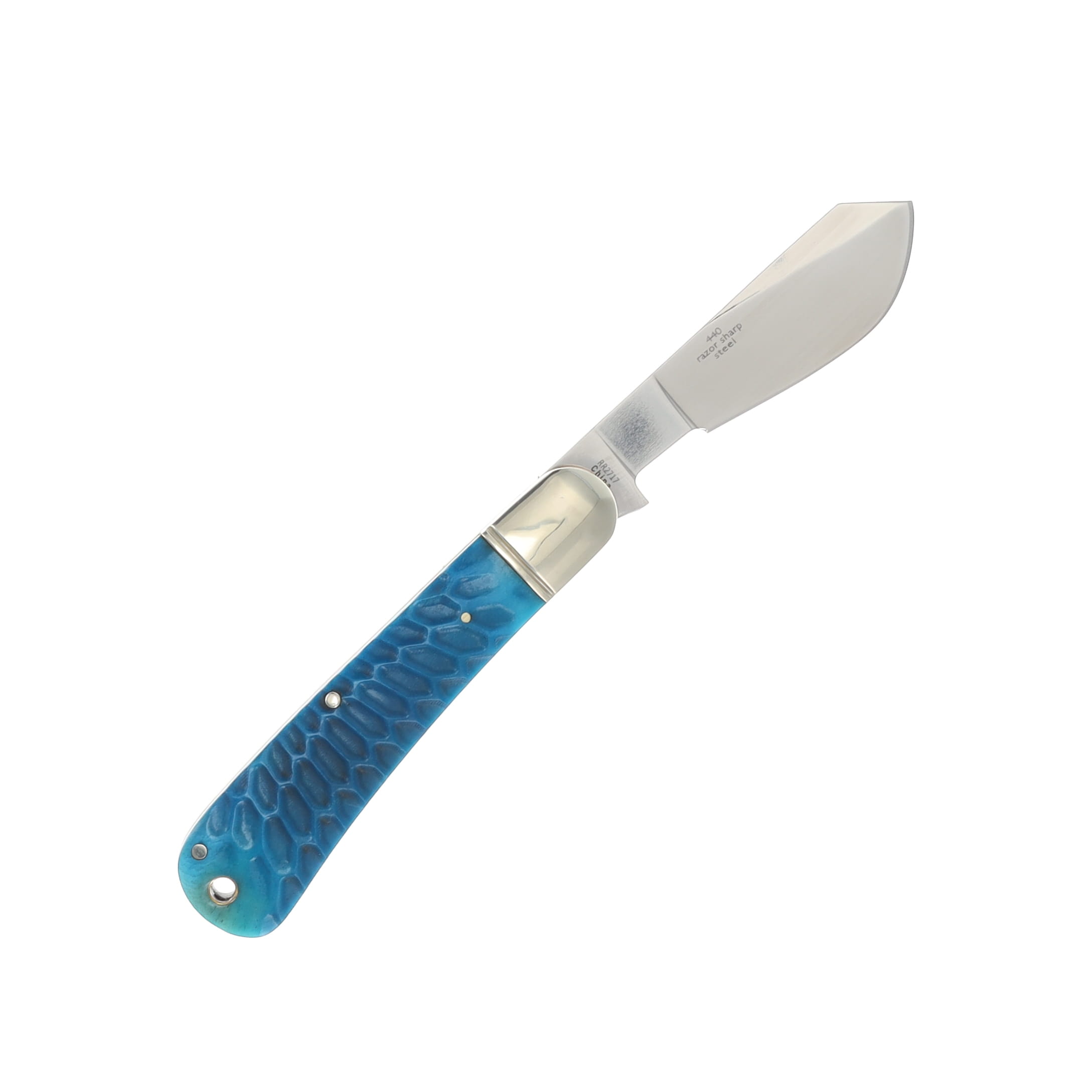 Rough Rider Cotton Sampler Blue Dragon Bone Folding Knife RR2717 View 3