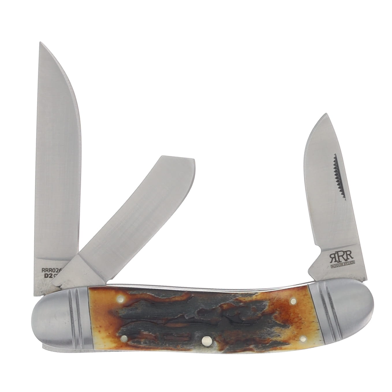 Rough Ryder Reserve Cinnamon Stag Bone Roundup Folding Knife RRR026CB View 2