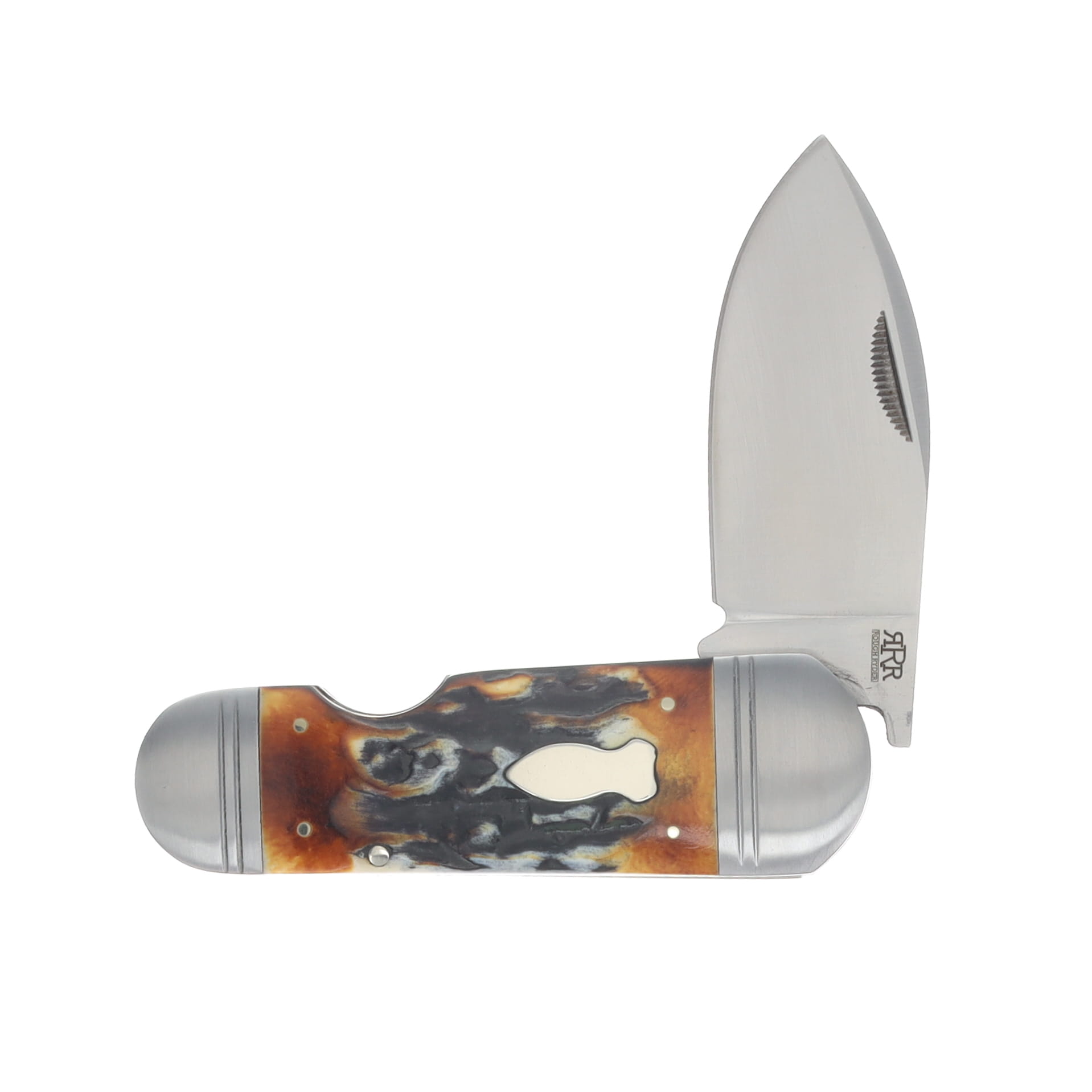 Rough Ryder Reserve Bone Fish Folding Knife Burnt Cinnamon Bone RRR040CB View 1