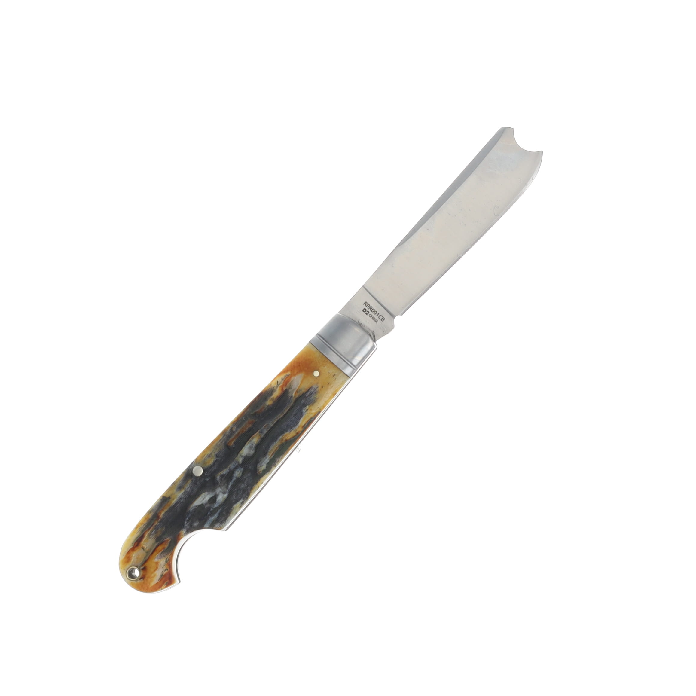 Rough Ryder Reserve Cinnimon Bone Stag One Arm Razor Folding Knife RRR001CB View 4