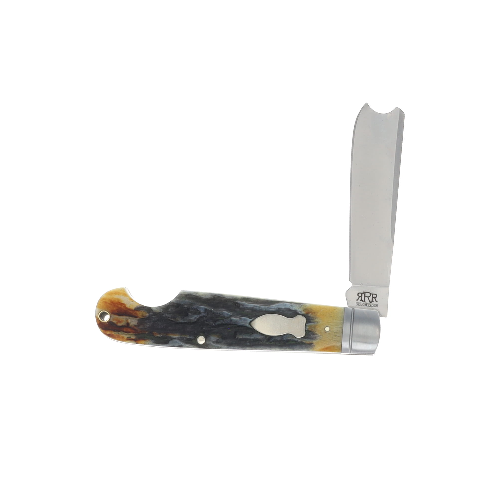 Rough Ryder Reserve Cinnimon Bone Stag One Arm Razor Folding Knife RRR001CB View 1