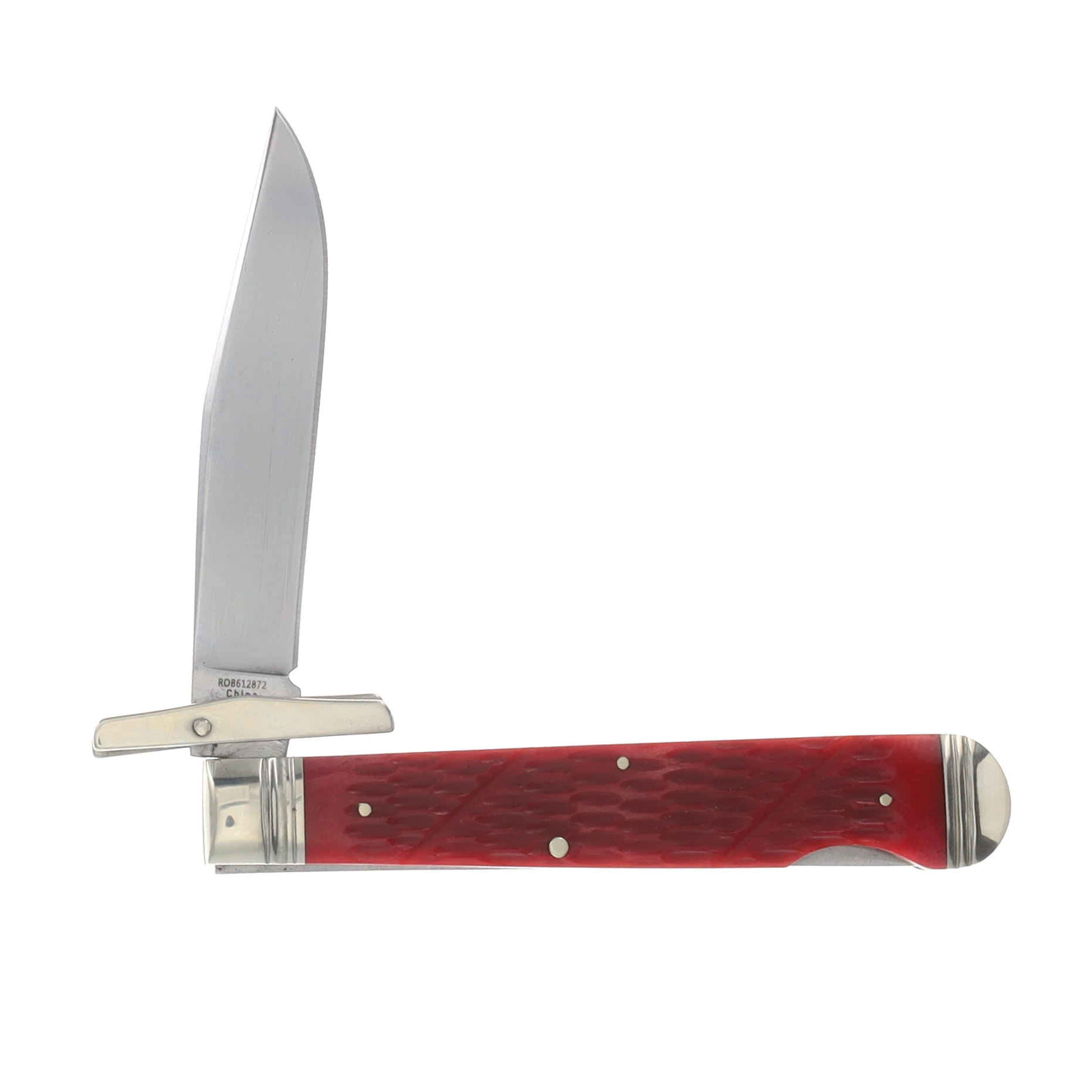 Robeson Red Wormgroove Jigged Bone Swing Guard Lockback Folding Knife ROB612872 View 4