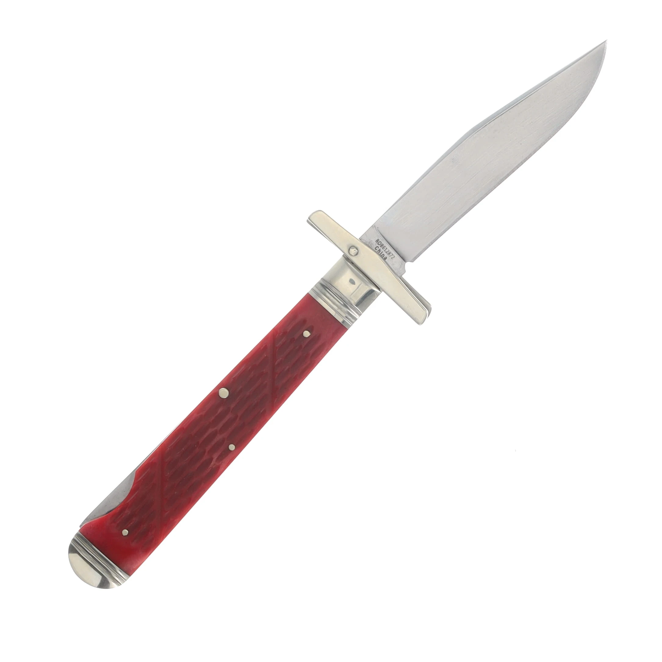 Robeson Red Wormgroove Jigged Bone Swing Guard Lockback Folding Knife ROB612872 View 2