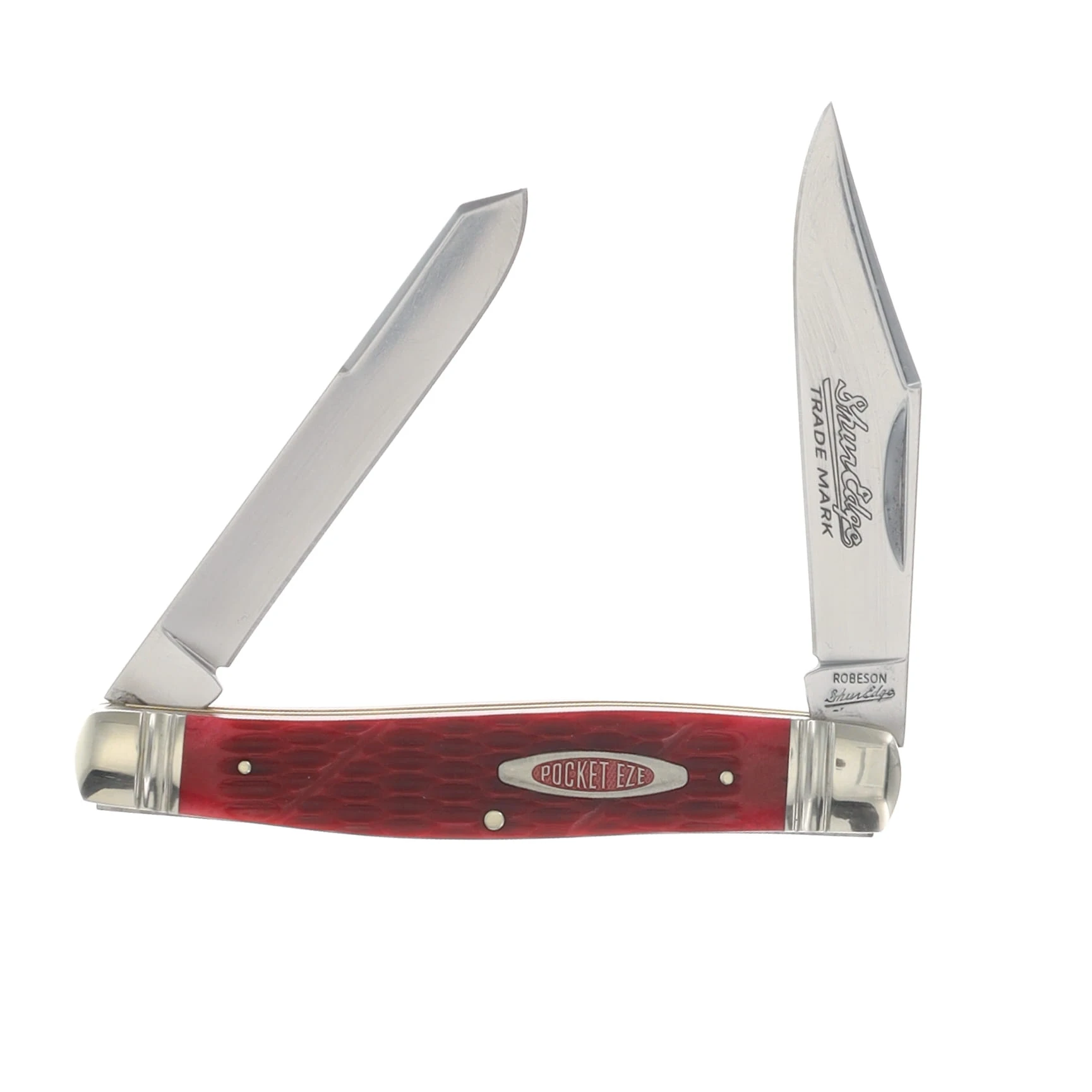 Robeson Red Wormgroove Jigged Bone Texas Moose Pocket Knife ROB622751 View 1