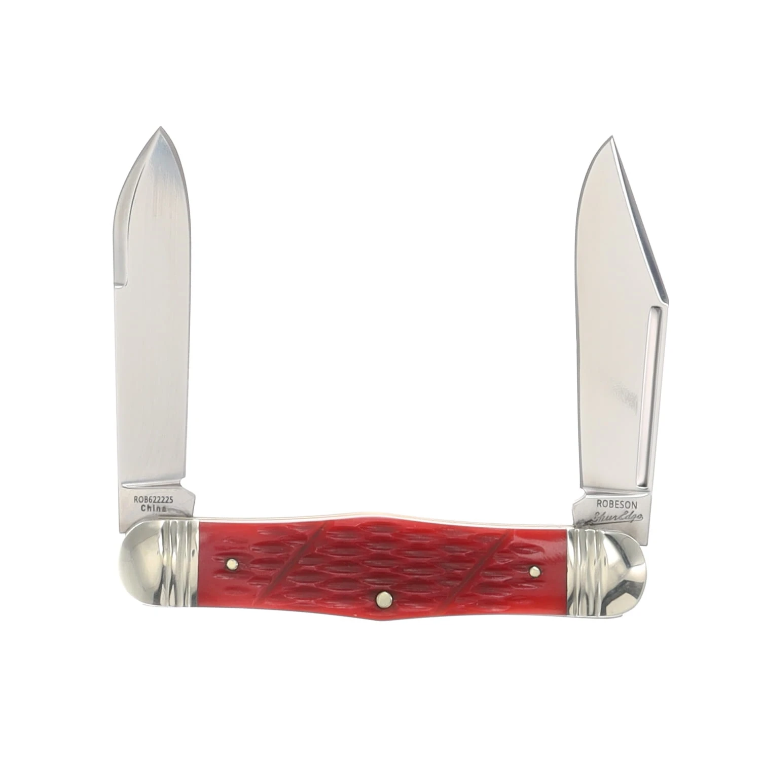 Robeson Red Wormgroove Jigged Bone Swellcenter Moose Folding Knife ROB622225 View 2