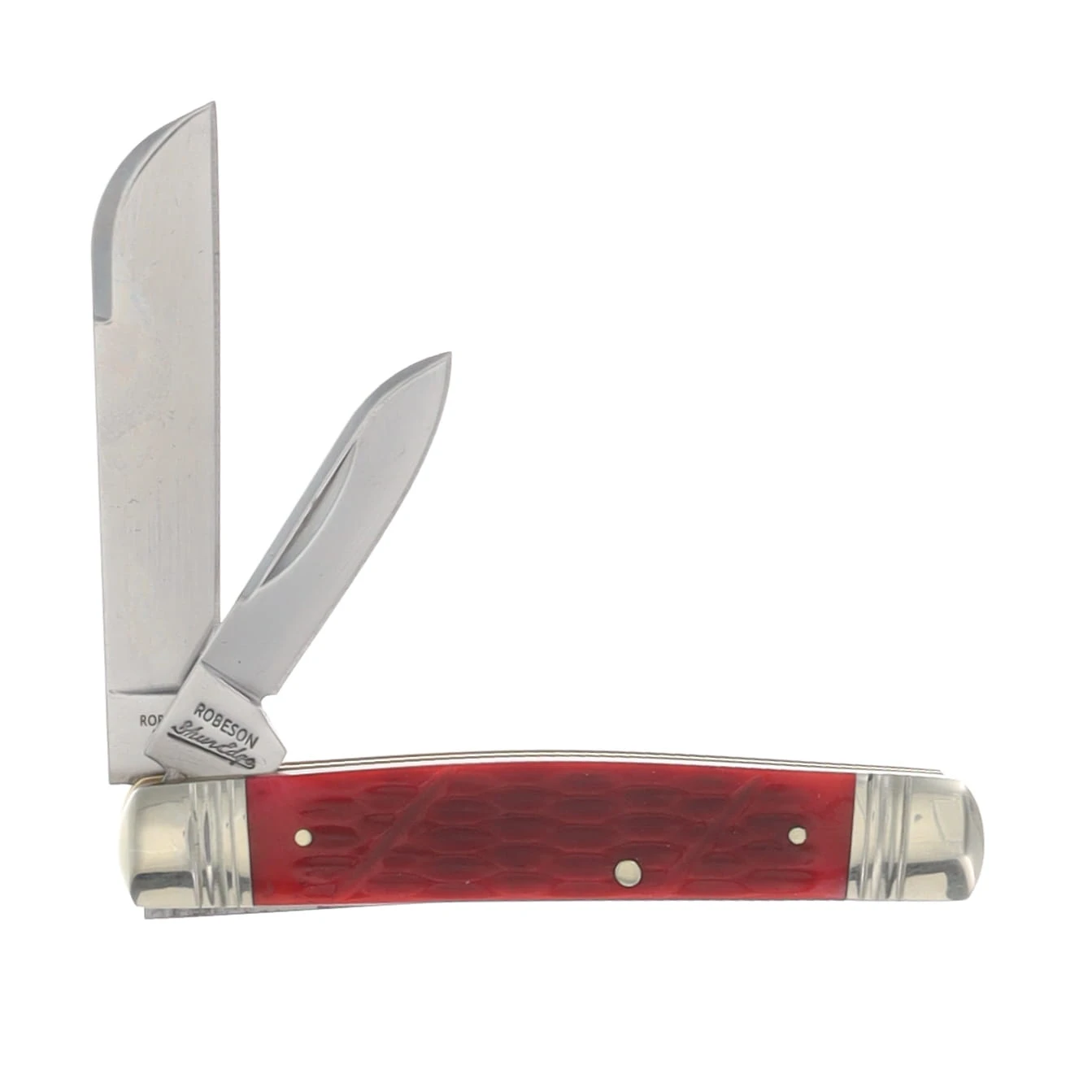 Robeson Congress Jack Red Wormgroove Jigged Bone Folding Knife ROB626056 View 2