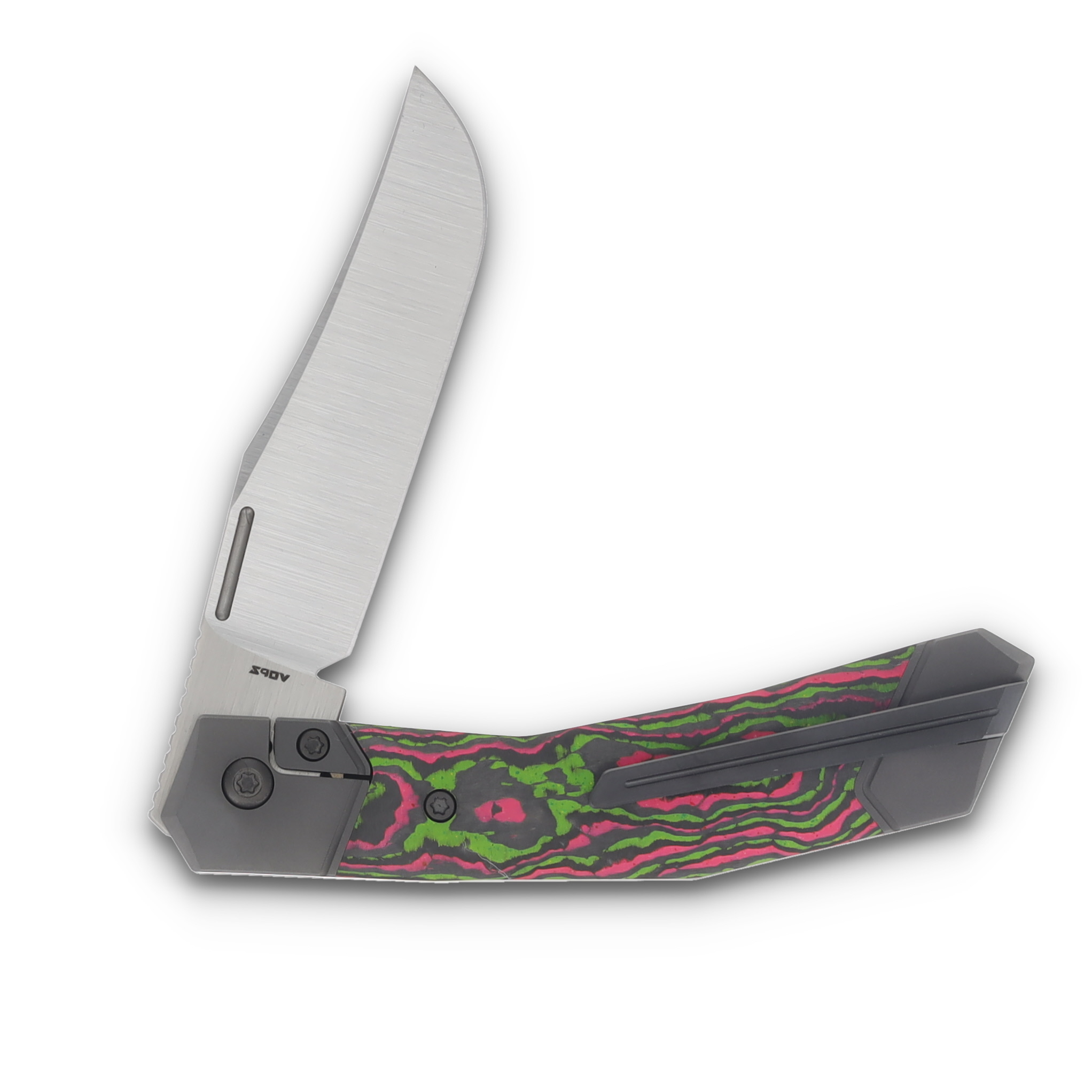 Jack Wolf Bionic Jack Folding Knife Watermelon Sugar CamoCarbon BIONI-01-CC-WAT-SUG View 4