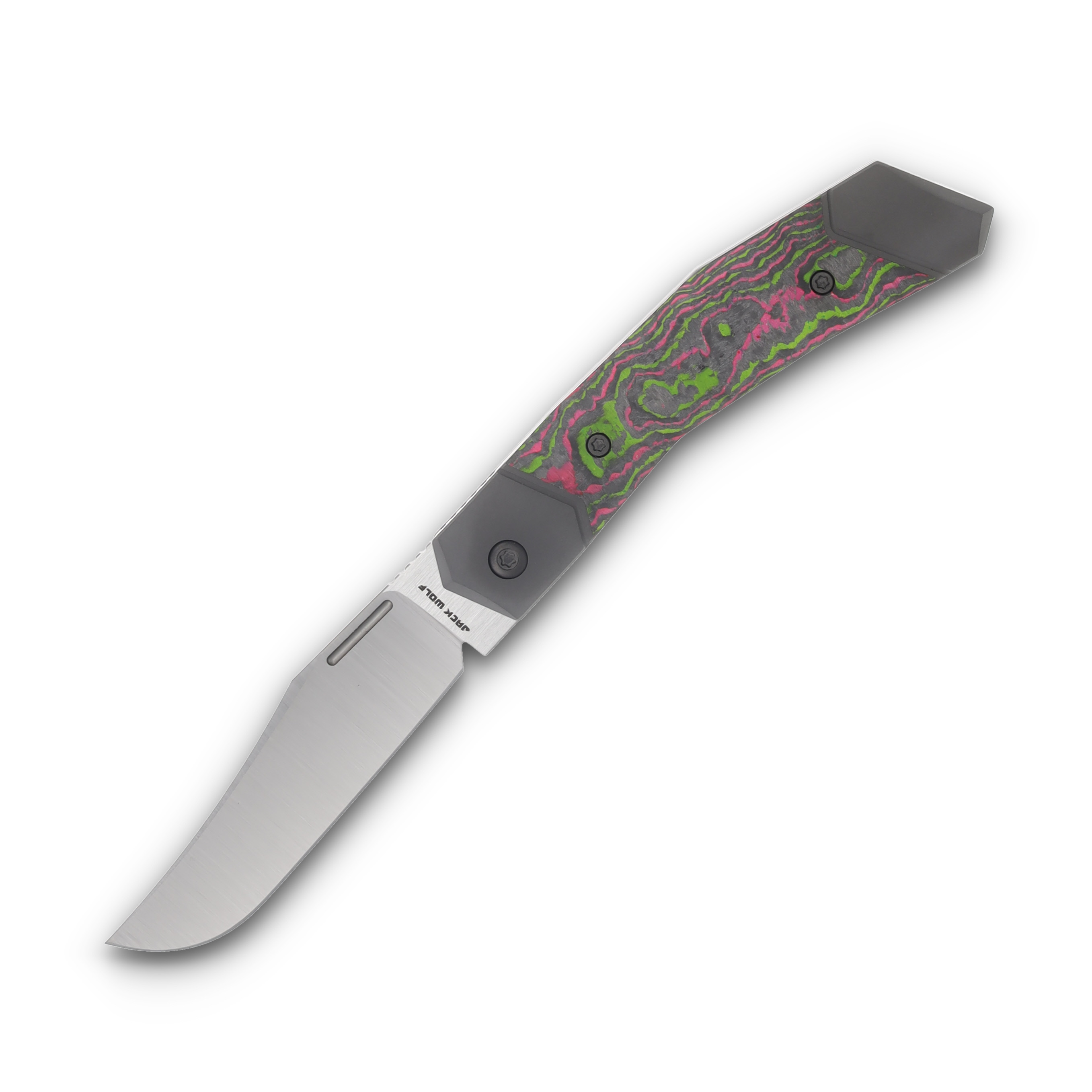 Jack Wolf Bionic Jack Folding Knife Watermelon Sugar CamoCarbon BIONI-01-CC-WAT-SUG View 1
