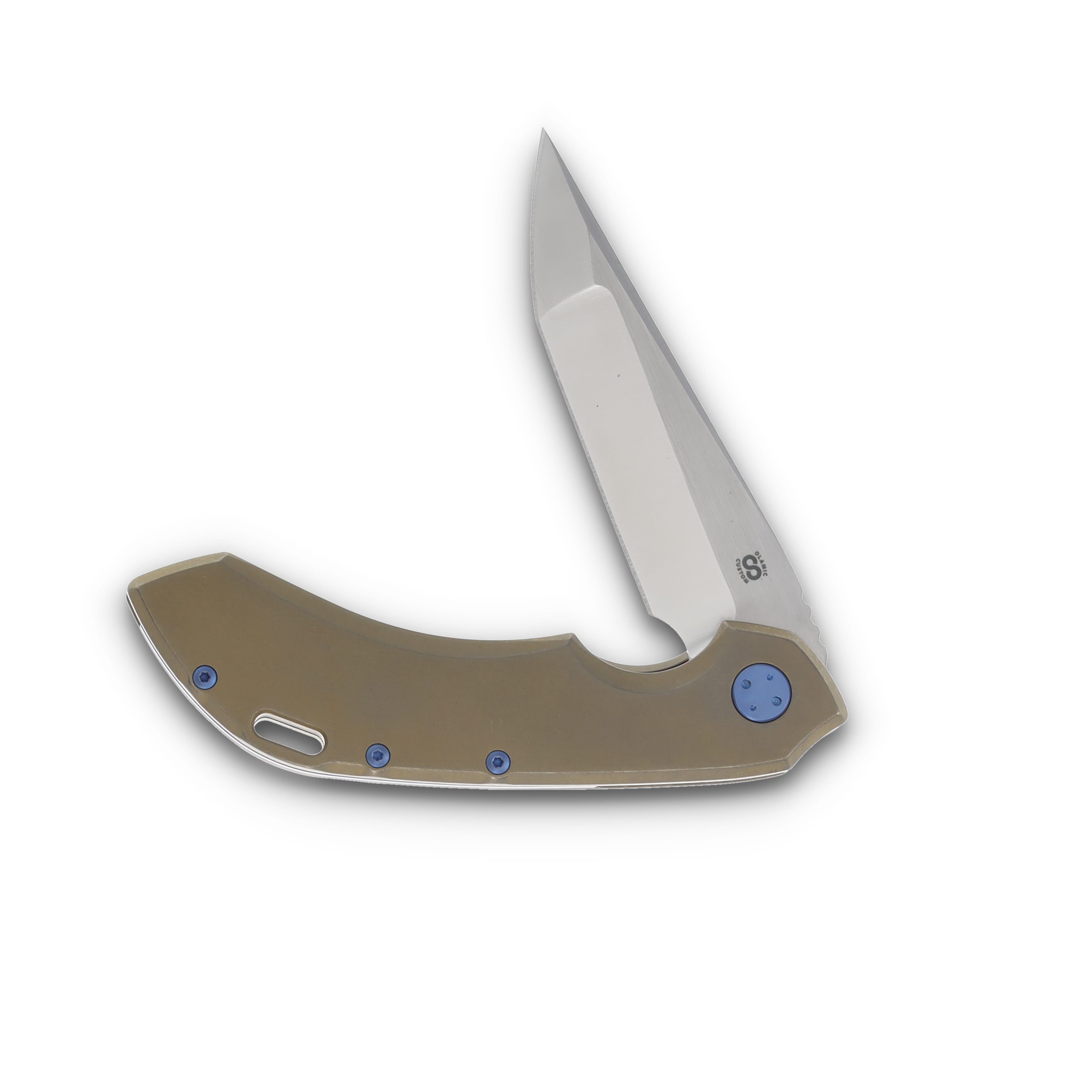Olamic Wayfarer 247 Folding Knife 137Q Satin S90V Companto Kinetic Earth 137Q View 3