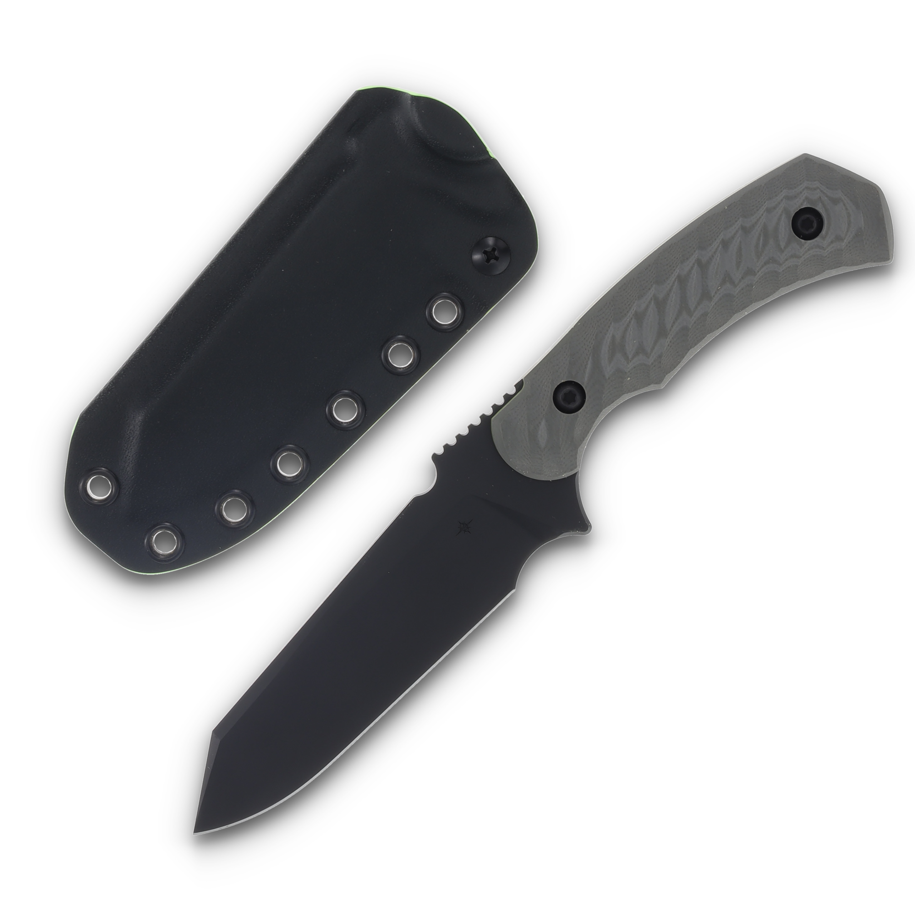 TOOR Zenith Apocolypse Fixed Knife Gray 4 Inch Plain Black Clip Point ZENITHA View 1