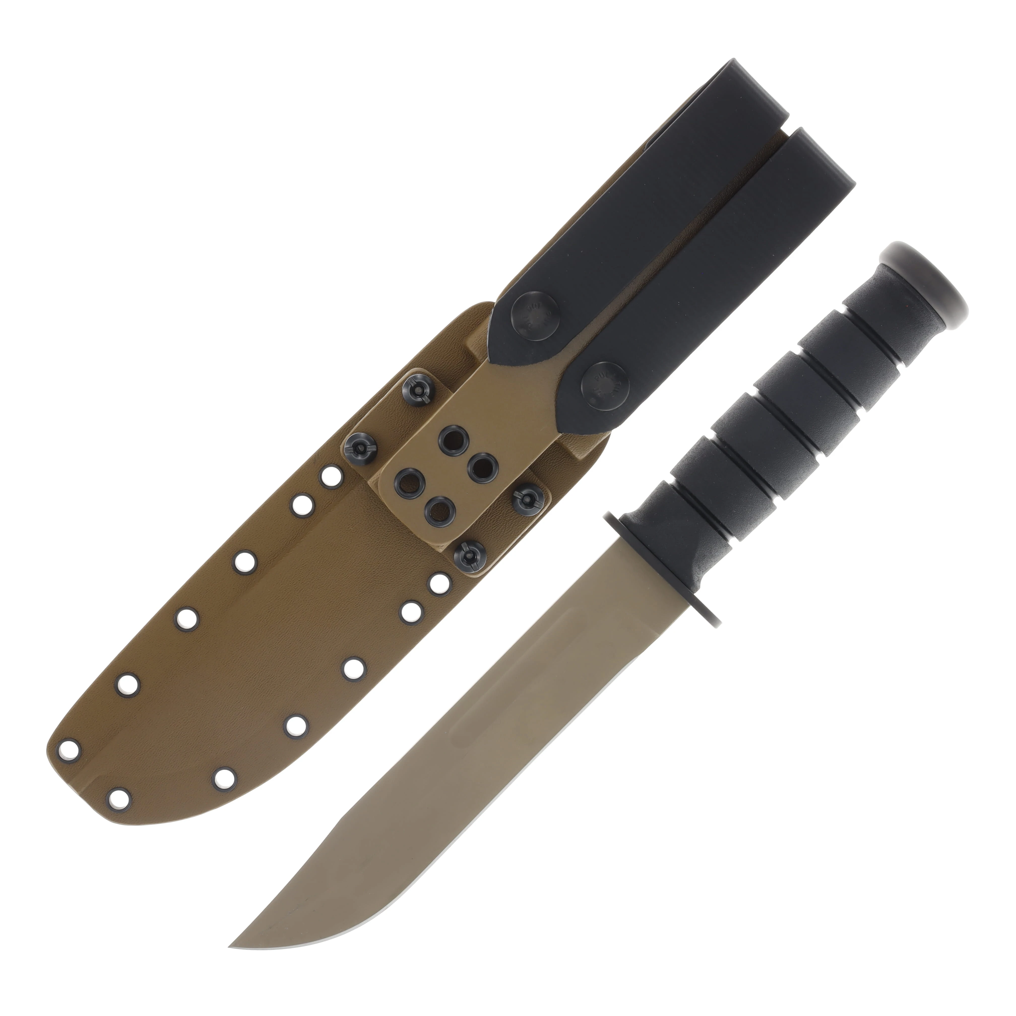 Spartan KA-BAR Black Handle FDE Blade Coyote Kydex Sheath SB54DEBKKYTN View 2
