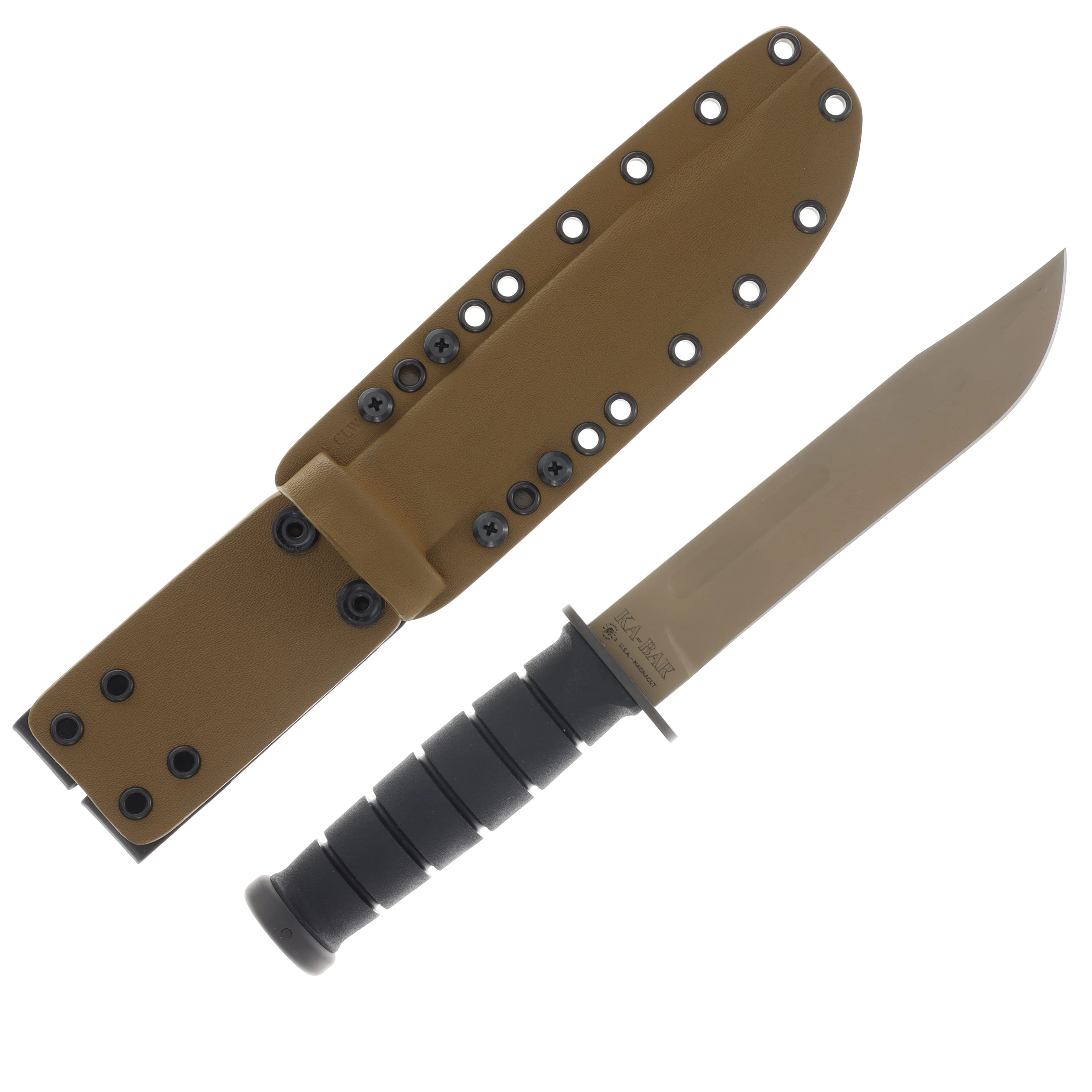 Spartan KA-BAR Black Handle FDE Blade Coyote Kydex Sheath SB54DEBKKYTN View 1