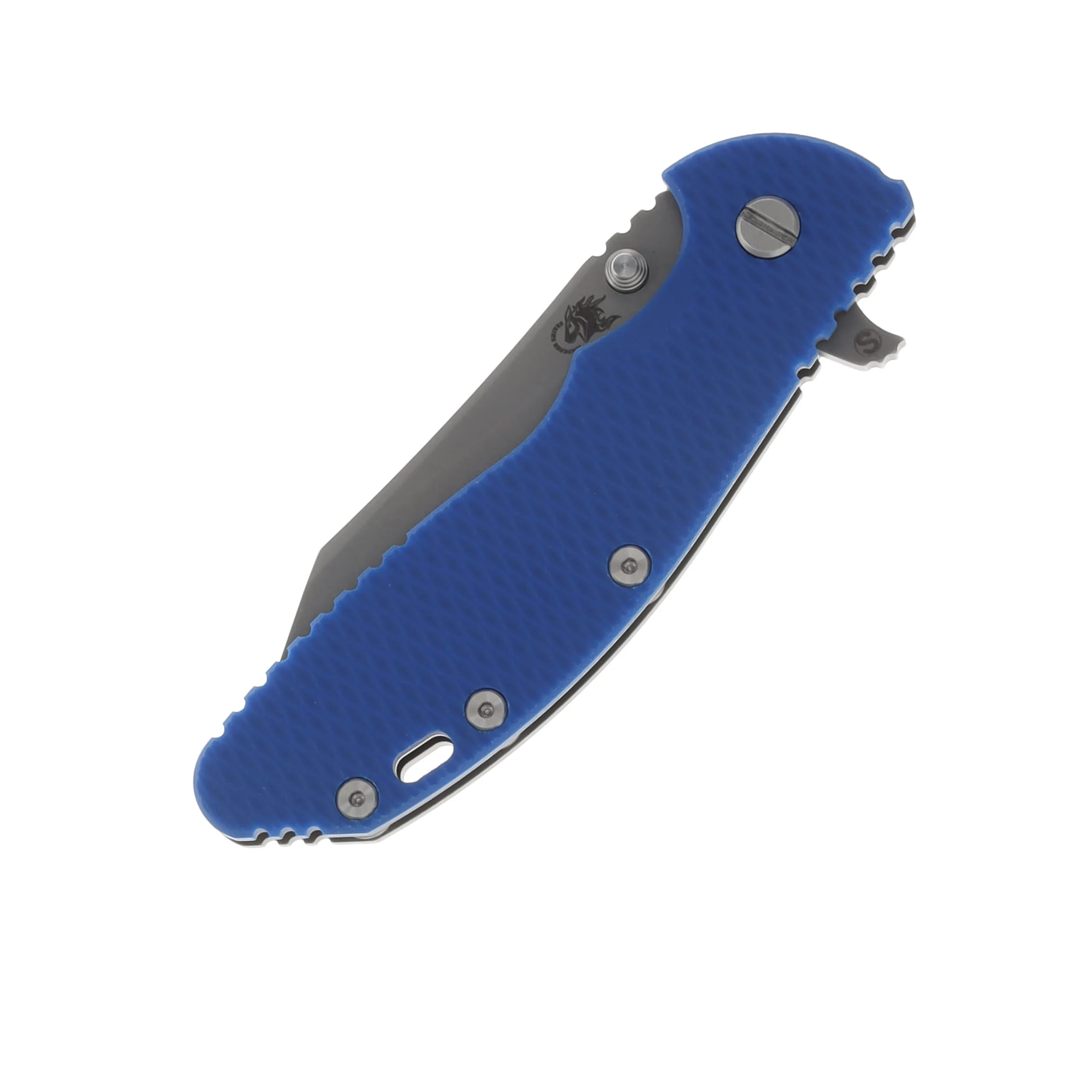 Hinderer XM-24 4.0 Skinny Wharncliffe Working Finish Titanium/Blue G-10 KXM40SKWCWFBL View 3