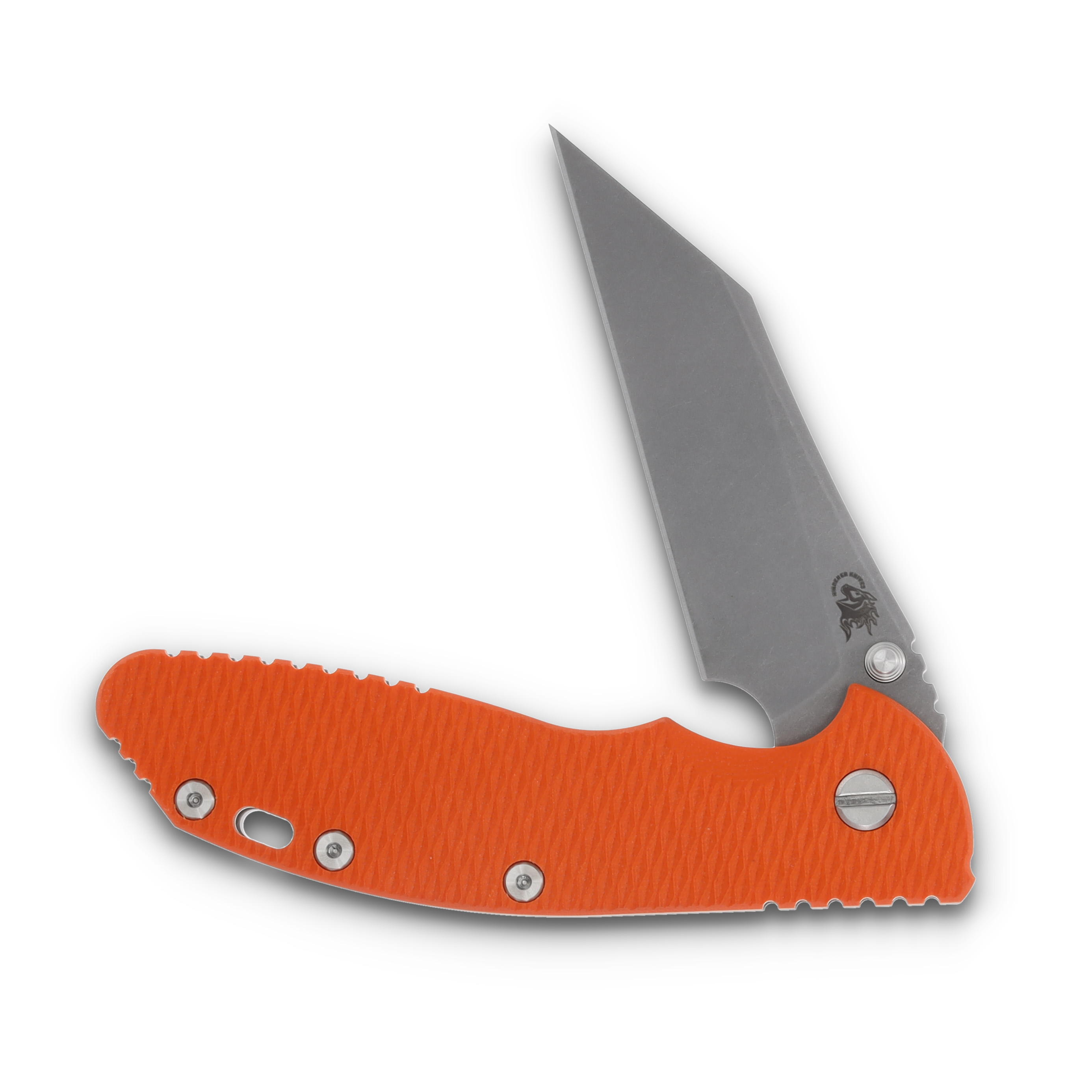 Hinderer XM-24 4.0 Skinny Wharncliffe Working Finish Titanium/Orange G-10 KXM40SKWCWFOR View 3