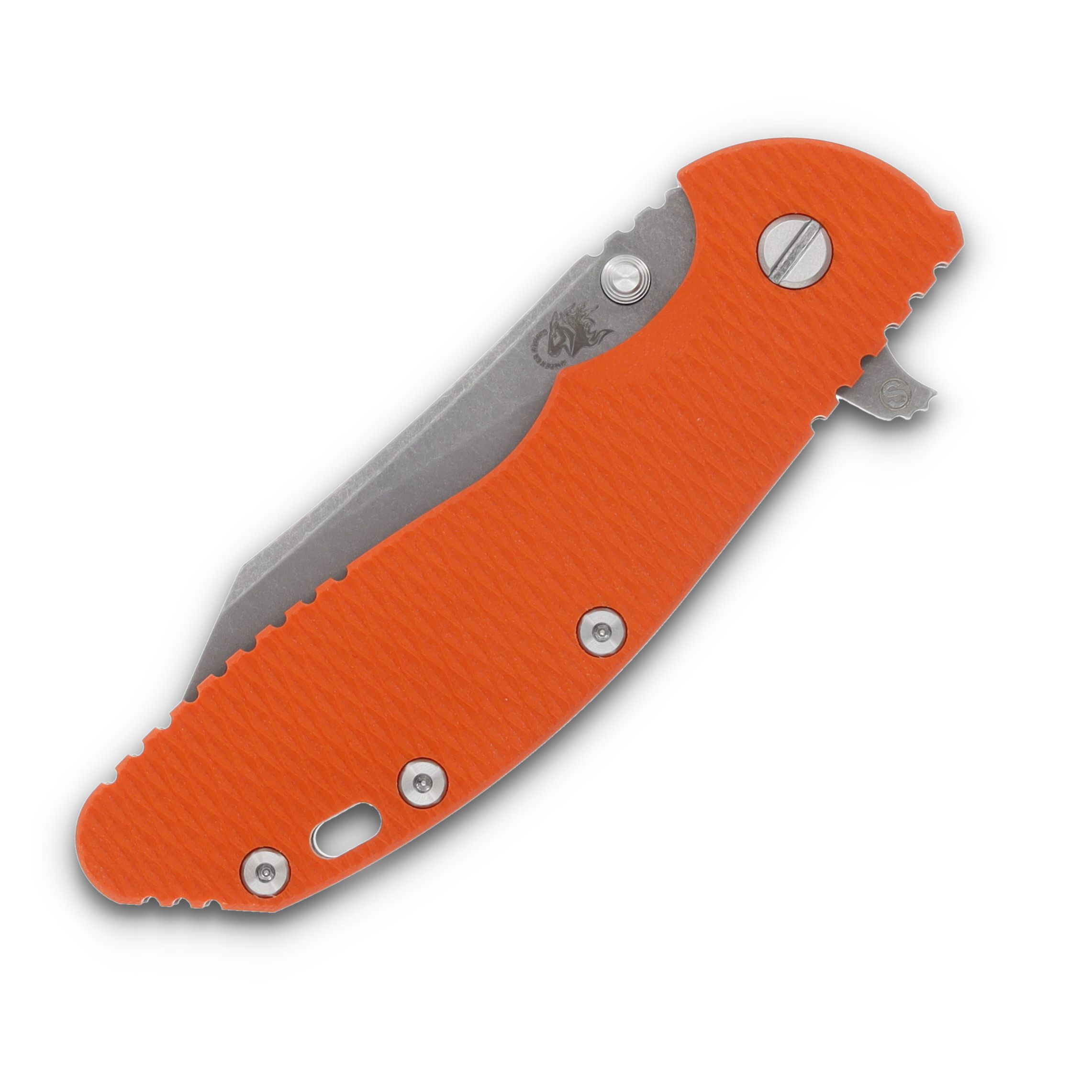 Hinderer XM-24 4.0 Skinny Wharncliffe Working Finish Titanium/Orange G-10 KXM40SKWCWFOR View 5