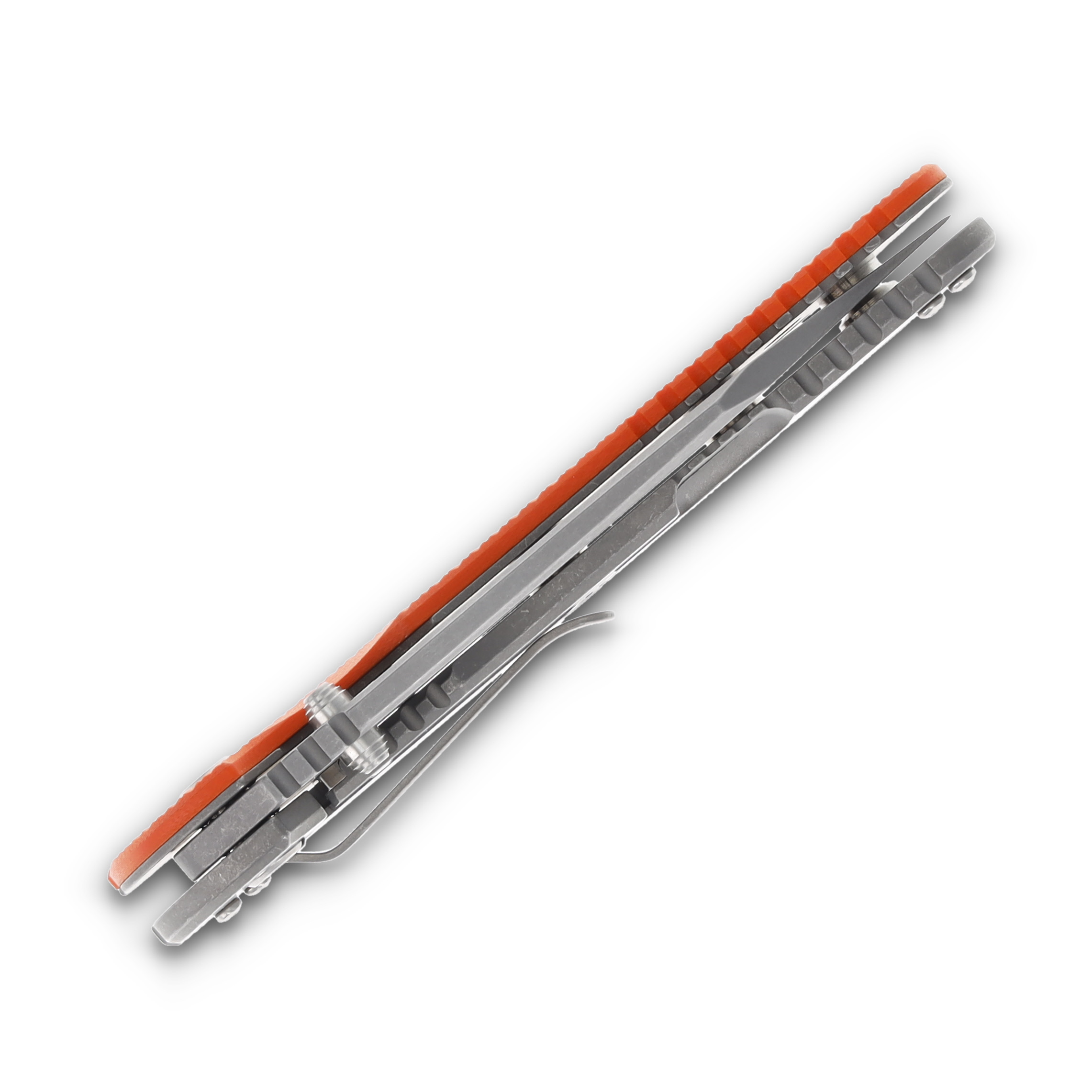 Hinderer XM-24 4.0 Skinny Wharncliffe Working Finish Titanium/Orange G-10 KXM40SKWCWFOR View 7