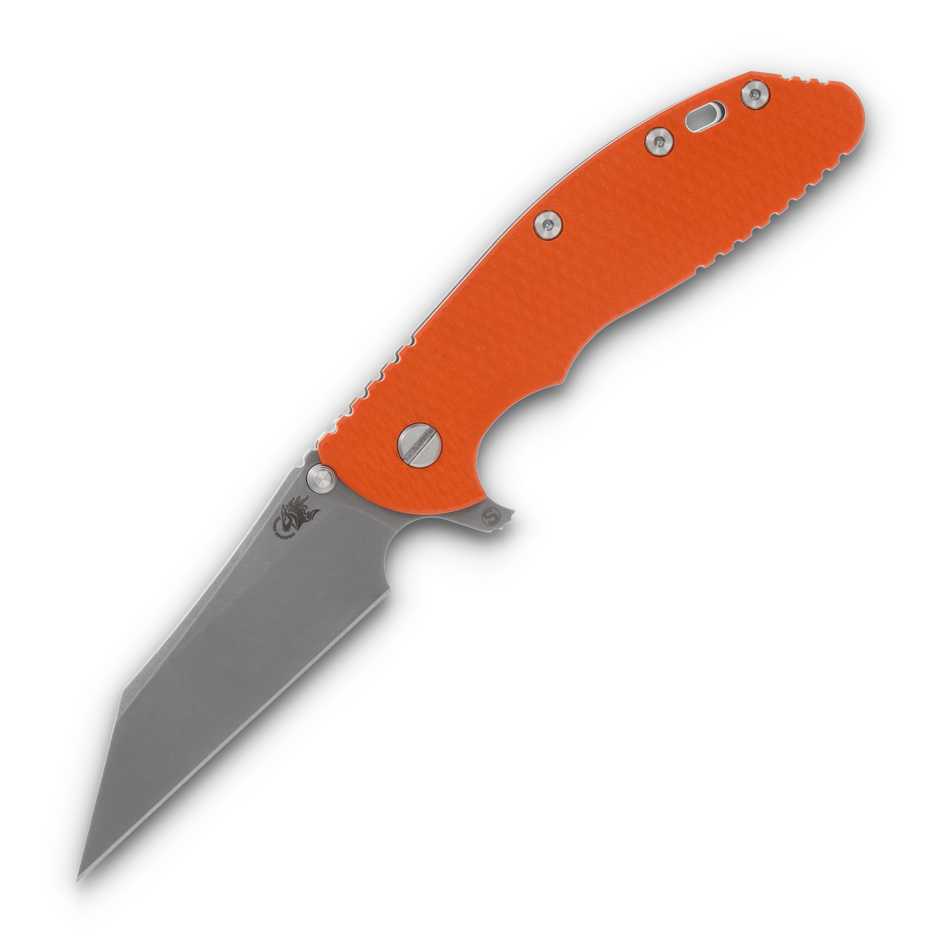 Hinderer XM-24 4.0 Skinny Wharncliffe Working Finish Titanium/Orange G-10 KXM40SKWCWFOR View 1