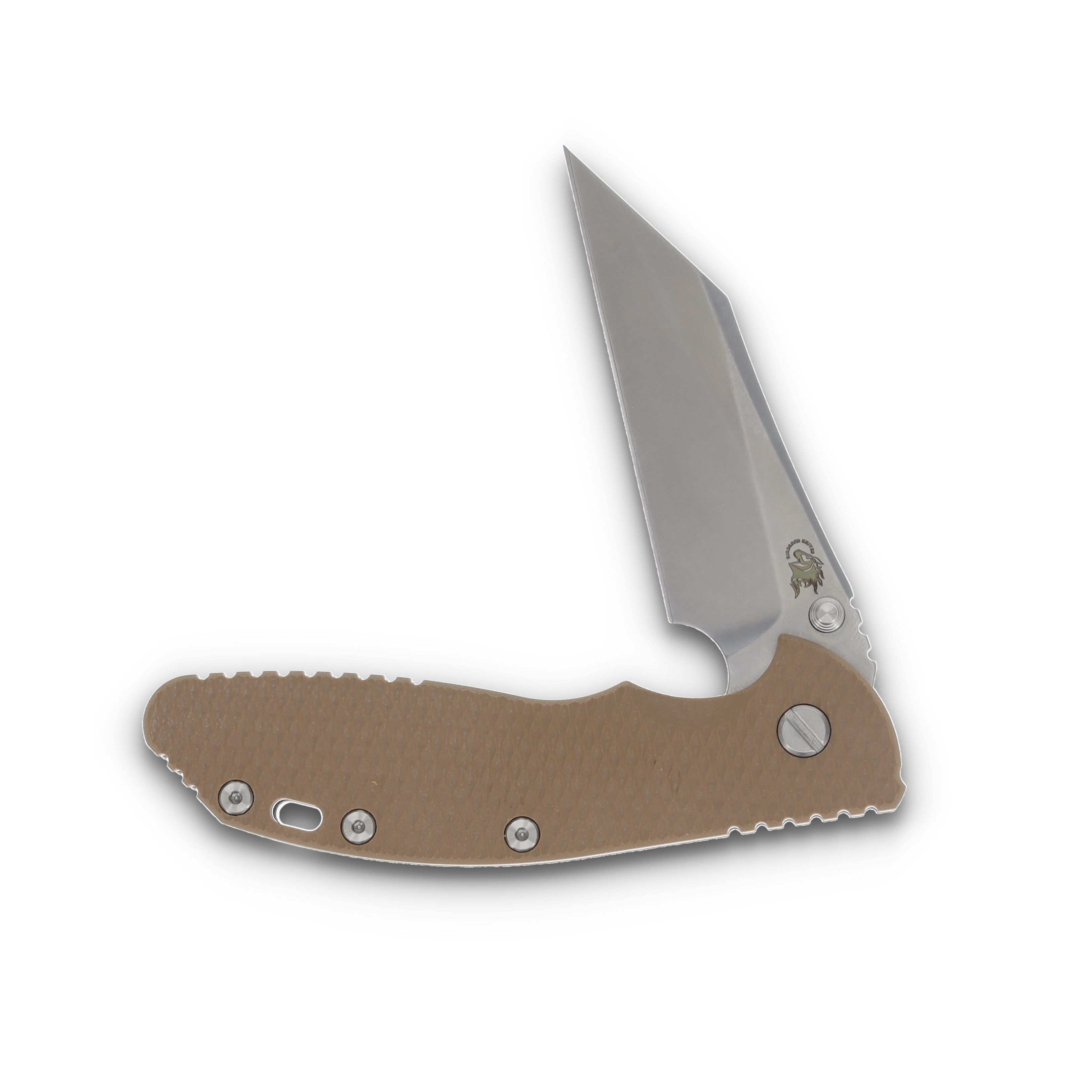 Hinderer XM-24 4.0 Skinny Wharncliffe Stonewash Titanium/Coyote G-10 KXM40SKWCSWCY View 3