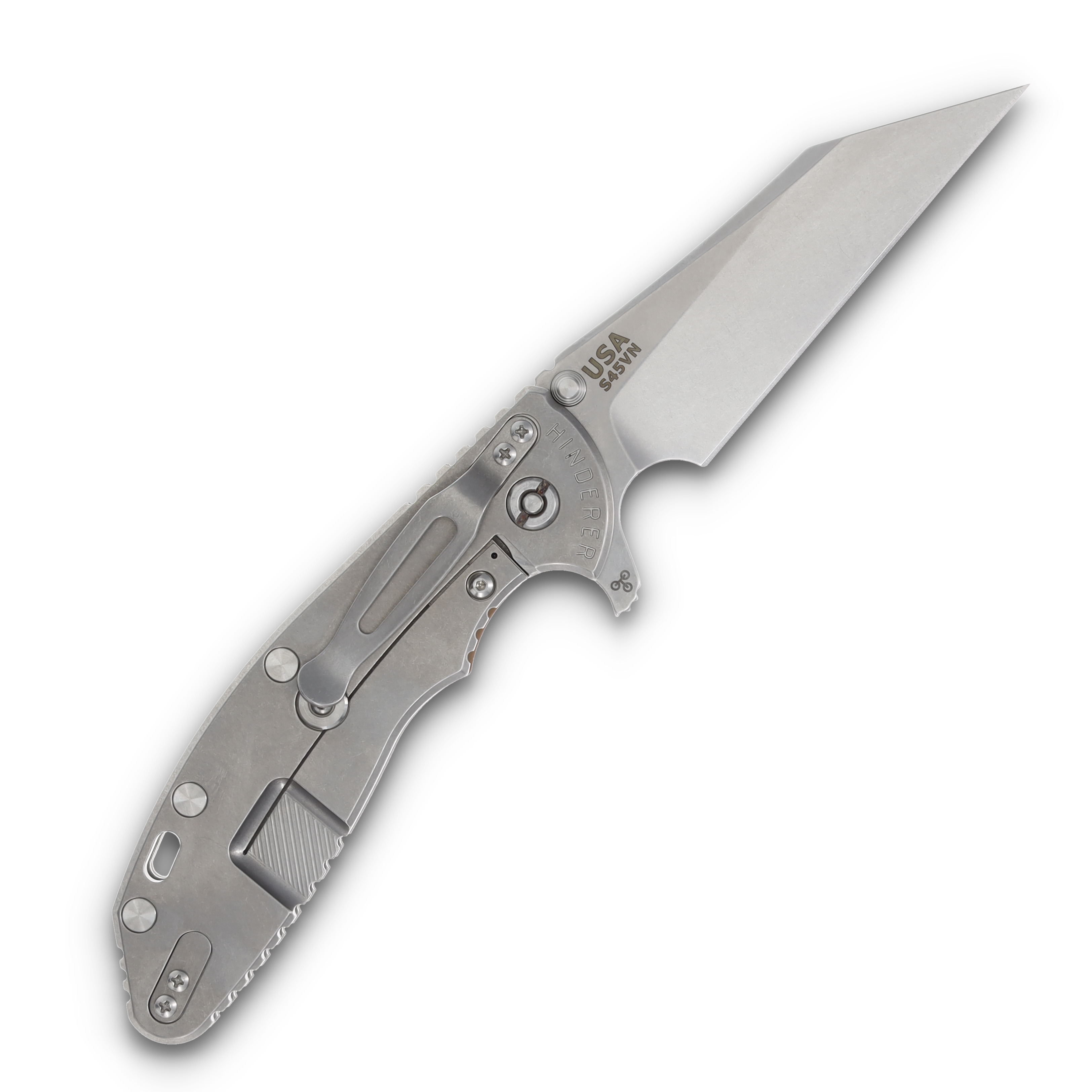 Hinderer XM-24 4.0 Skinny Wharncliffe Stonewash Titanium/Coyote G-10 KXM40SKWCSWCY View 2