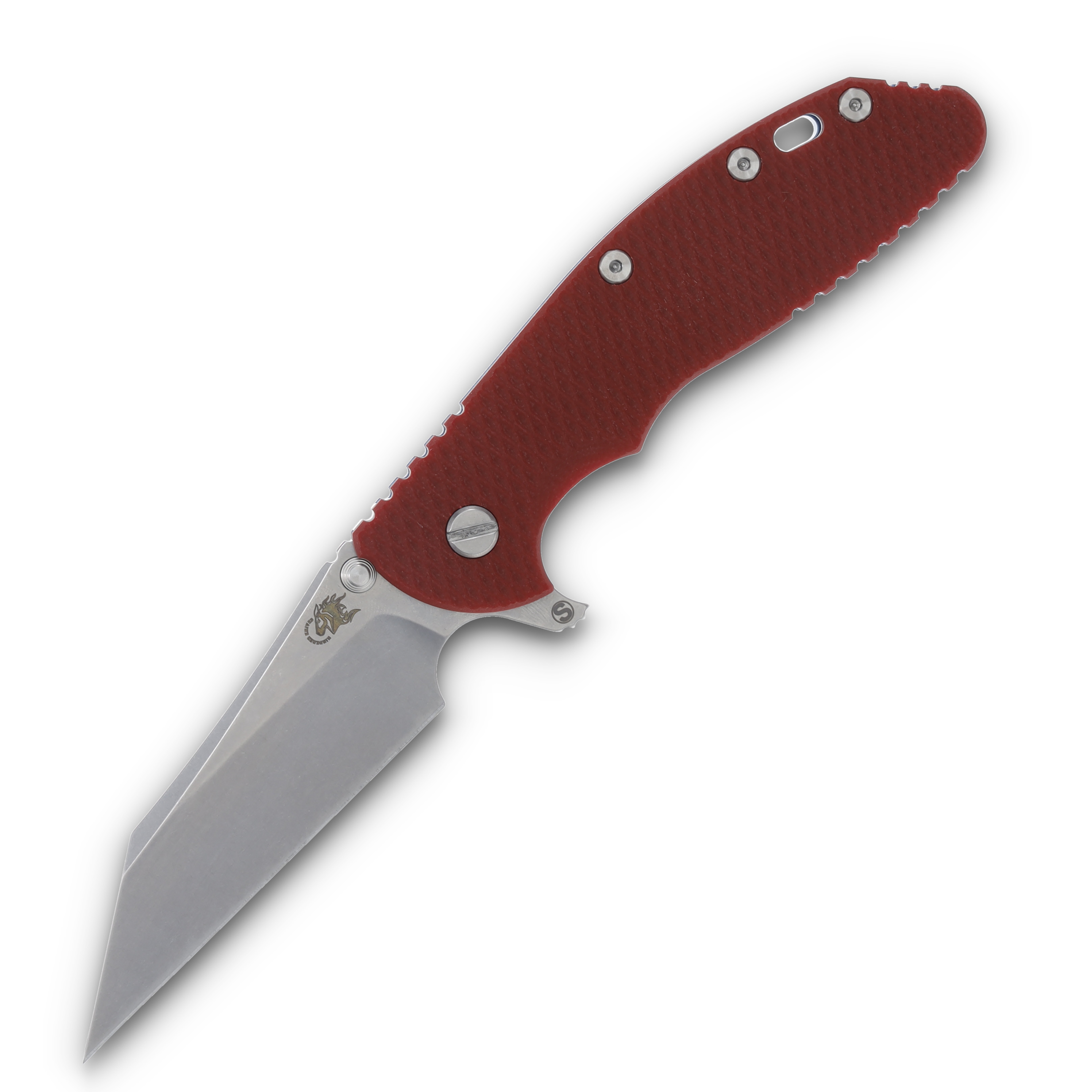 Hinderer XM-24 4.0 Skinny Wharncliffe Stonewash Blue Titanium/Red G-10 KXM40SKWCSWBLRD View 1