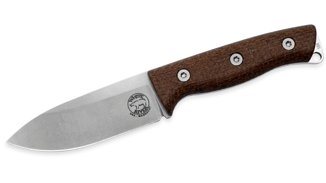 White River Ursus Cub Fixed Knife Natural 3.5in Plain Satin Drop Point WRUR35-BNA View 1