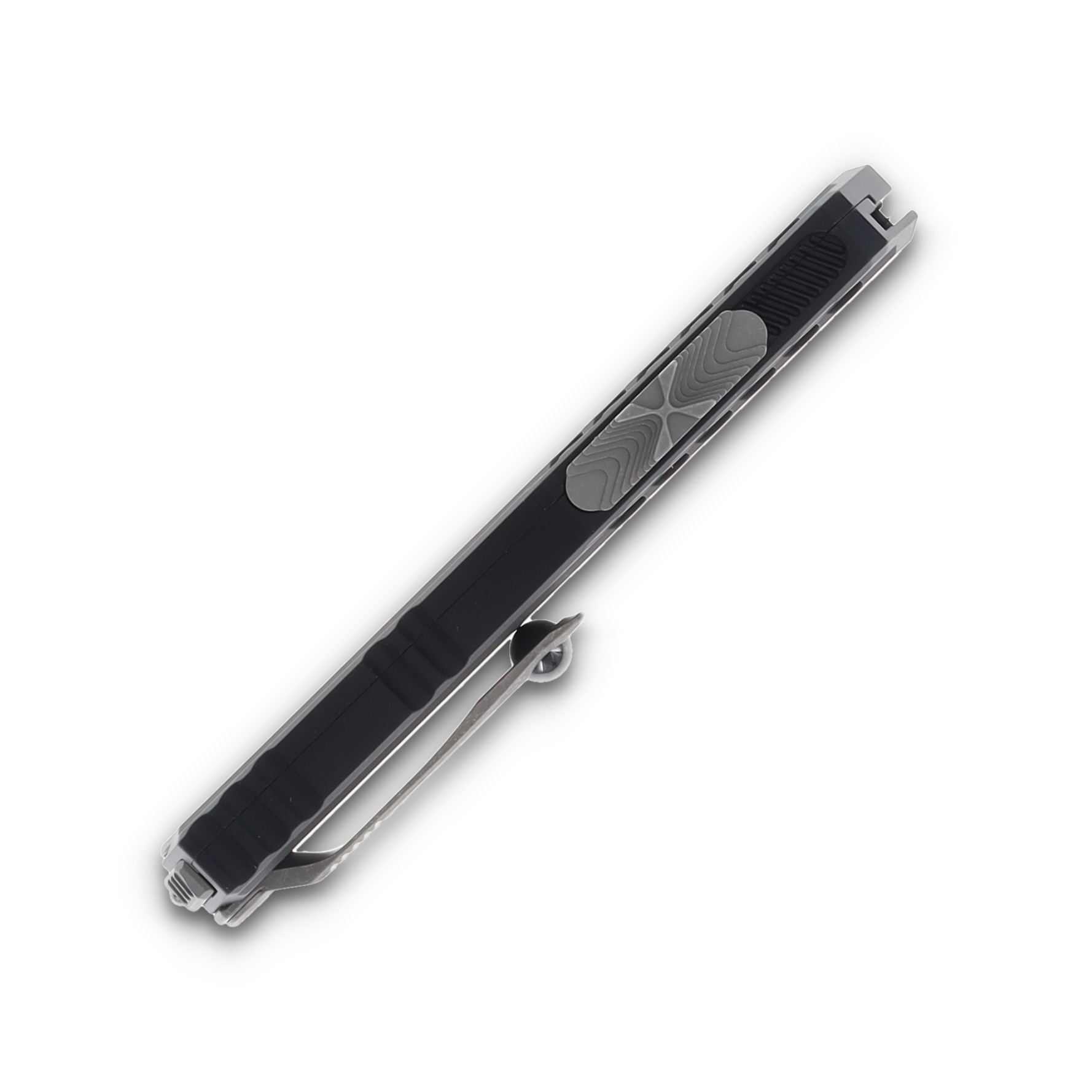 Microtech Cypher II Black OTF DE Apocalyptic Partial Serrated Dagger AUMT124211AP View 5