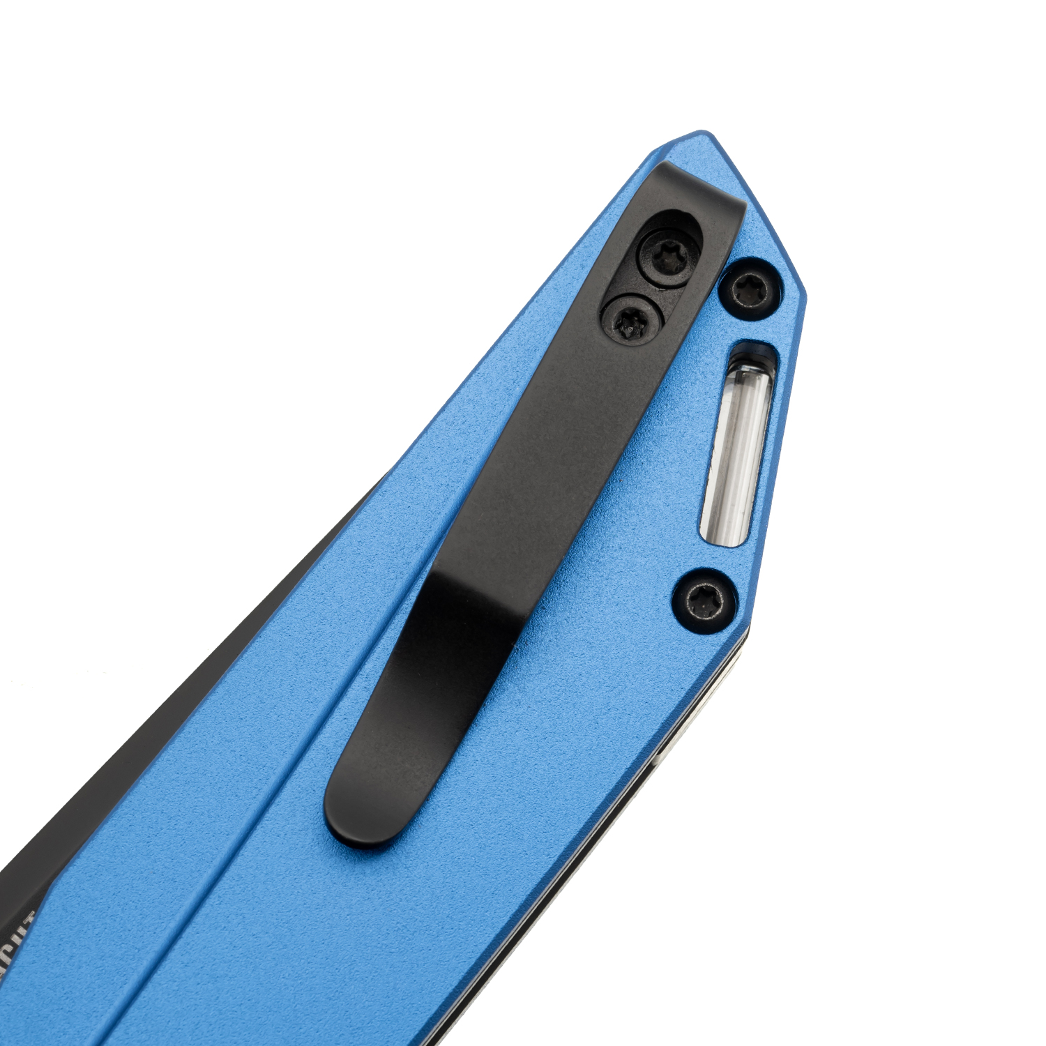 Glow Rhino The Szilard Folding Knife Magnacut Tanto Anodized Aluminum Handles with Large Blue Tritium SZILARD-B-AL-Z-MGNCT-XB View 6