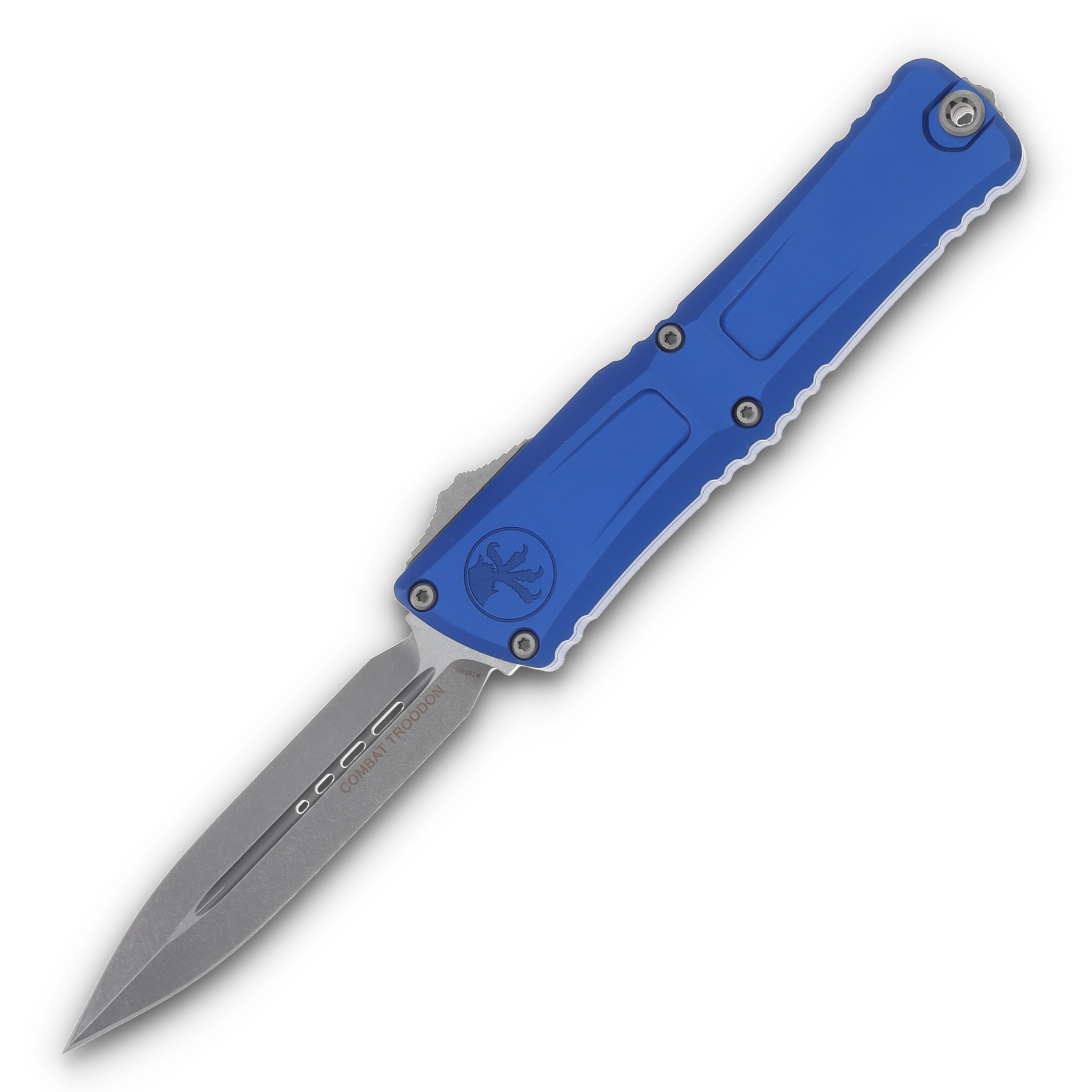 Microtech Combat Troodon Gen III Navy Blue OTF DE Apocalyptic Dagger AUMT114210APNA View 1