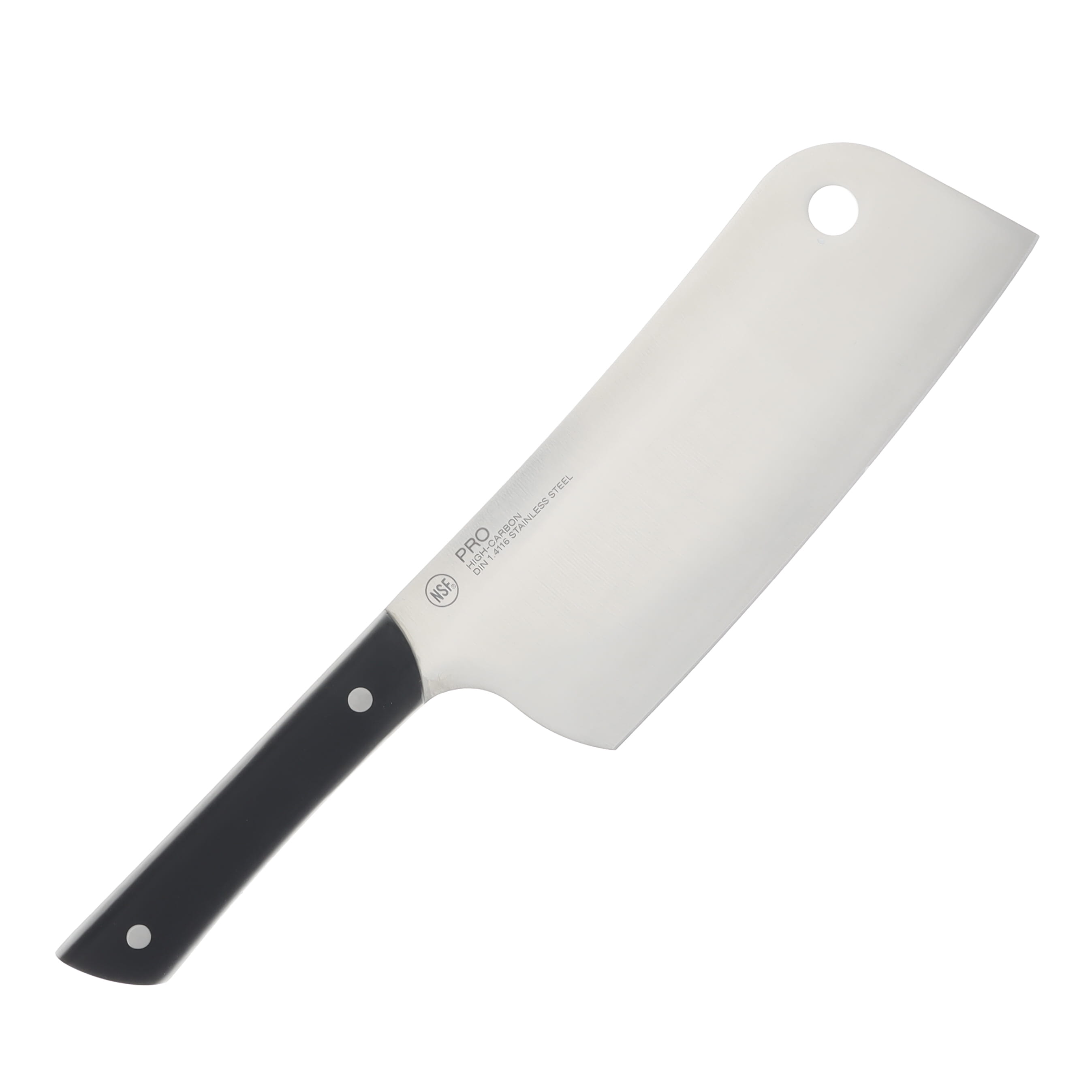 KAI Housewares Pro Kitchen Cleaver 7in Plain Edge Riveted POM Handle SHT7067 View 2