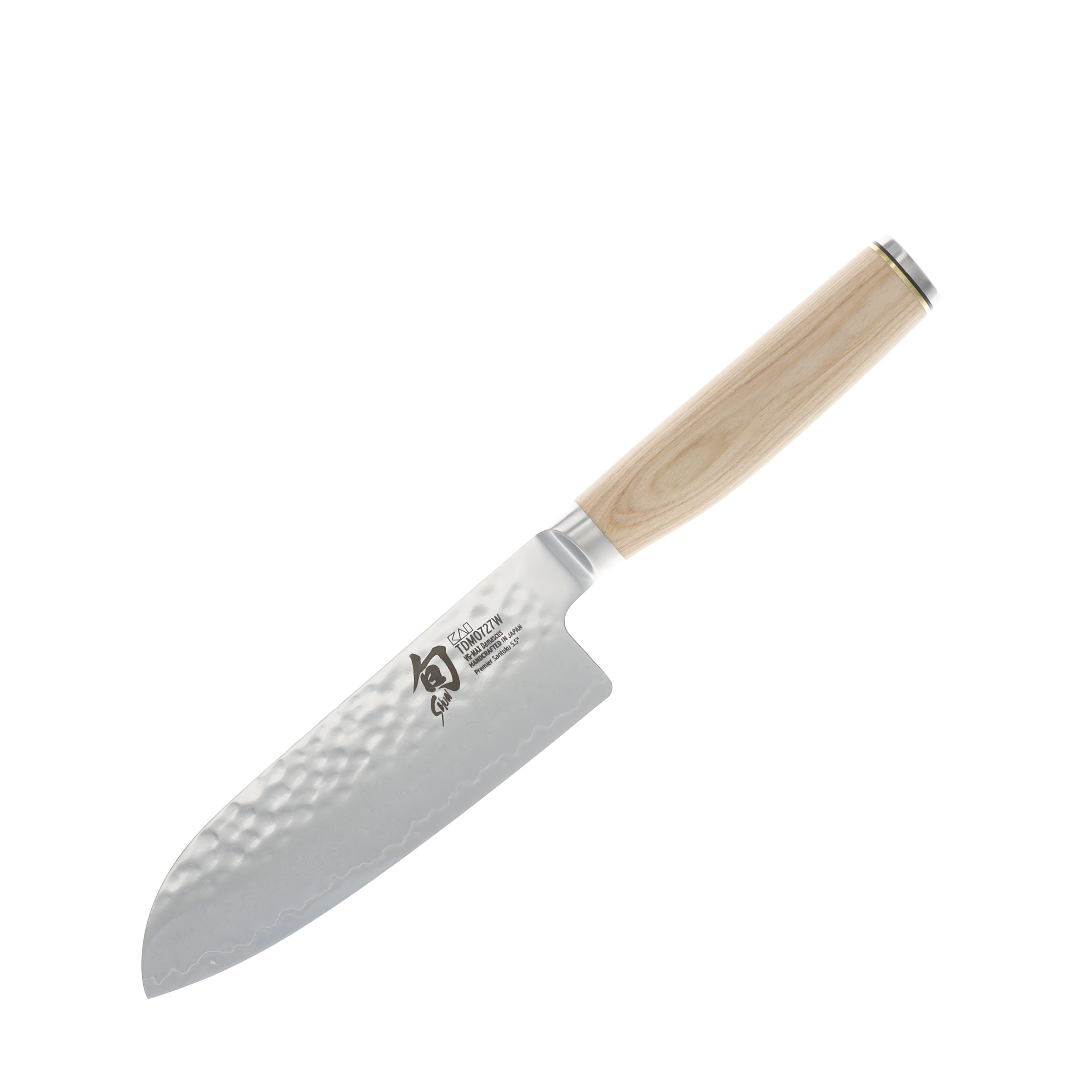 Shun Premier Santoku Kitchen Knife 5.5in Plain Blonde Pakkawood STDM0727W View 1