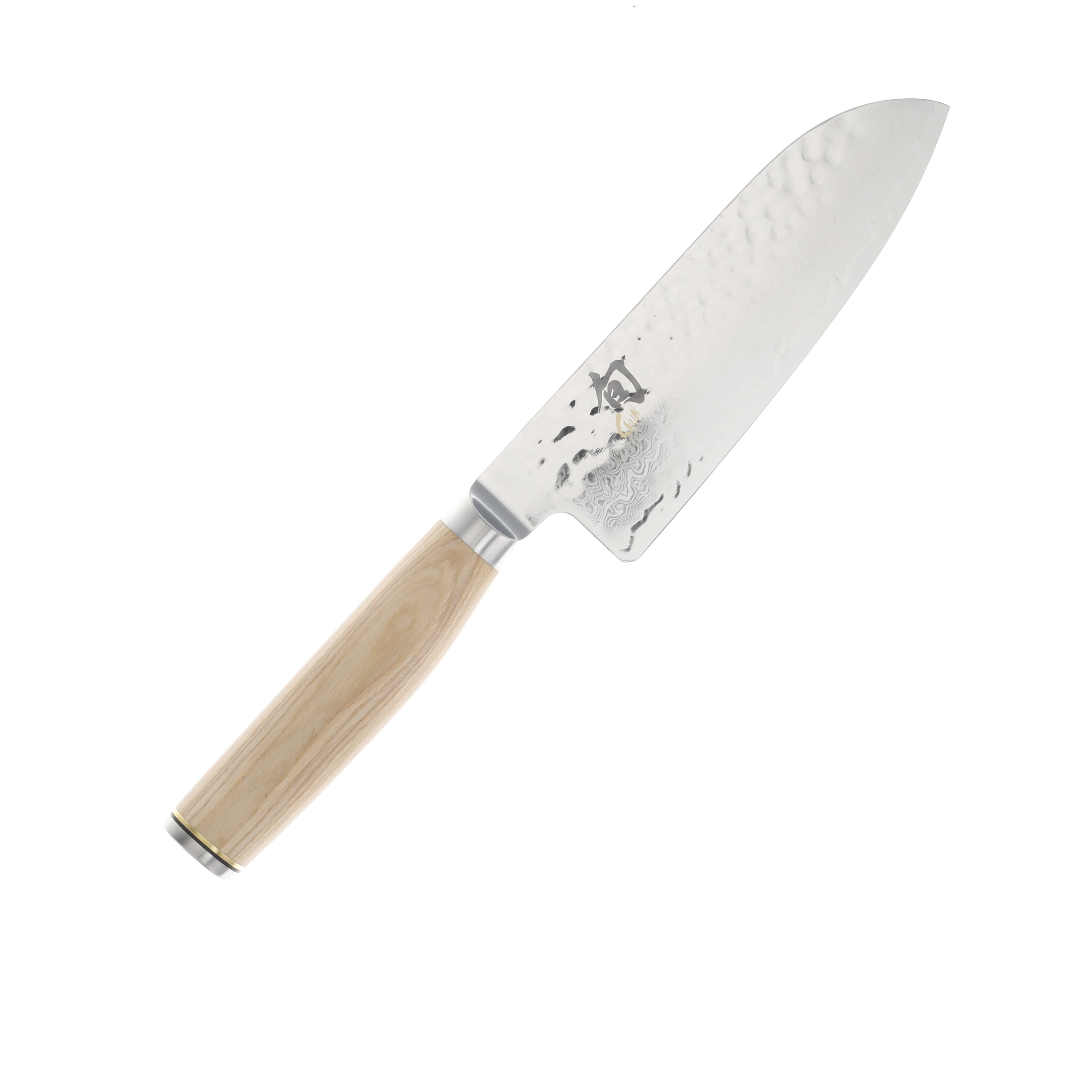 Shun Premier Santoku Kitchen Knife 5.5in Plain Blonde Pakkawood STDM0727W View 2
