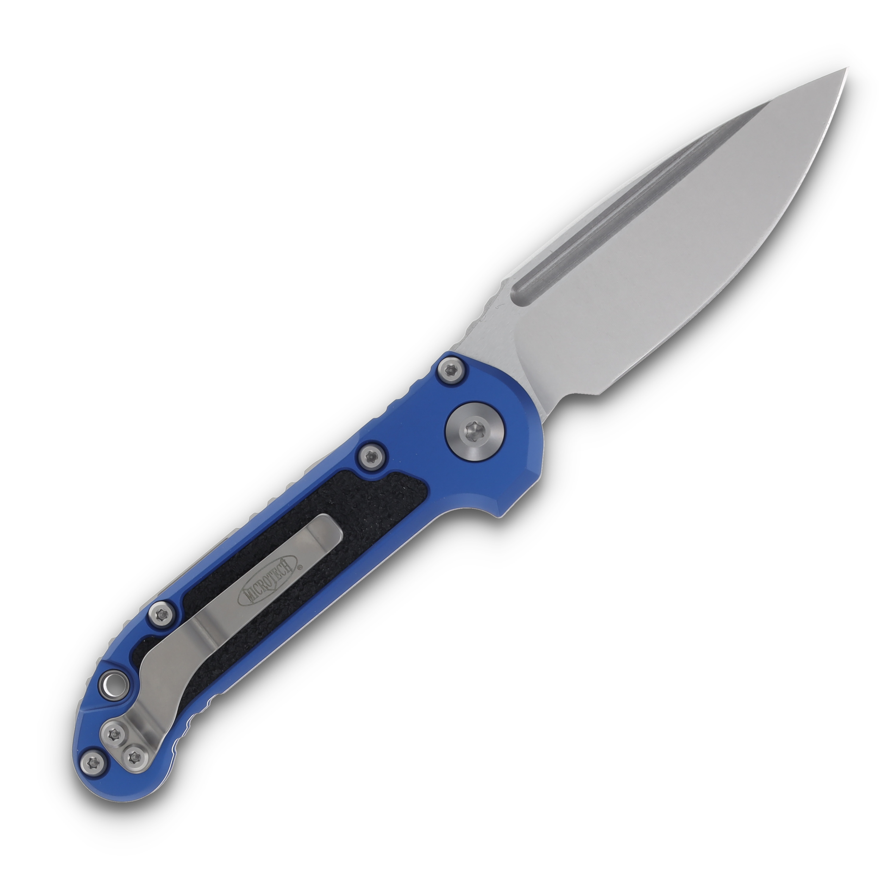 Microtech LUDT SE Gen III Blue G-10 3.42" Stonewash Plain Drop Pt AUMT113510BL View 2