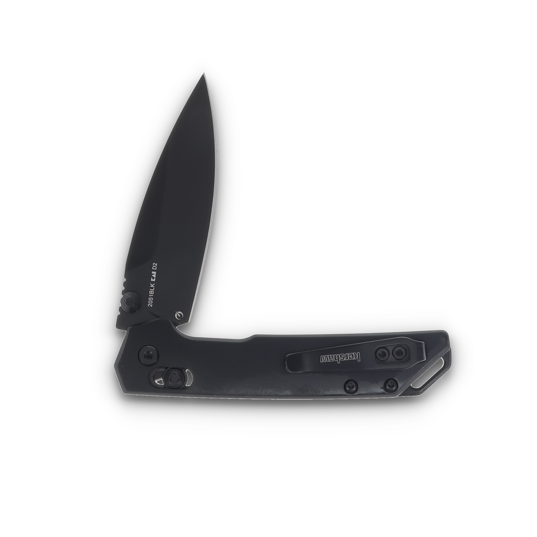 Kershaw Mini Iridium 3 Inch Plain Black Oxide Coated Spear Point KS2051BLK View 4
