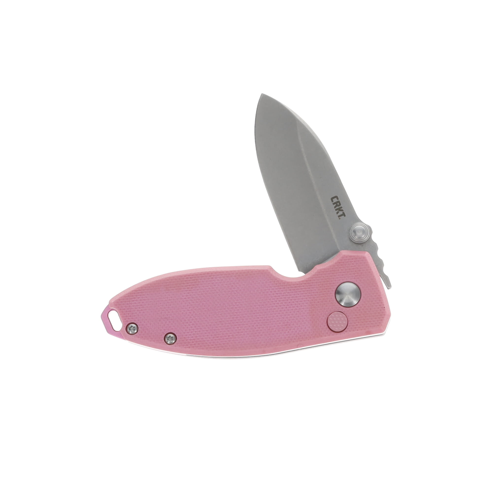 CRKT Squid Folding Knife 2.27in Plain Edge Rose Quartz G10 CR2474P View 3