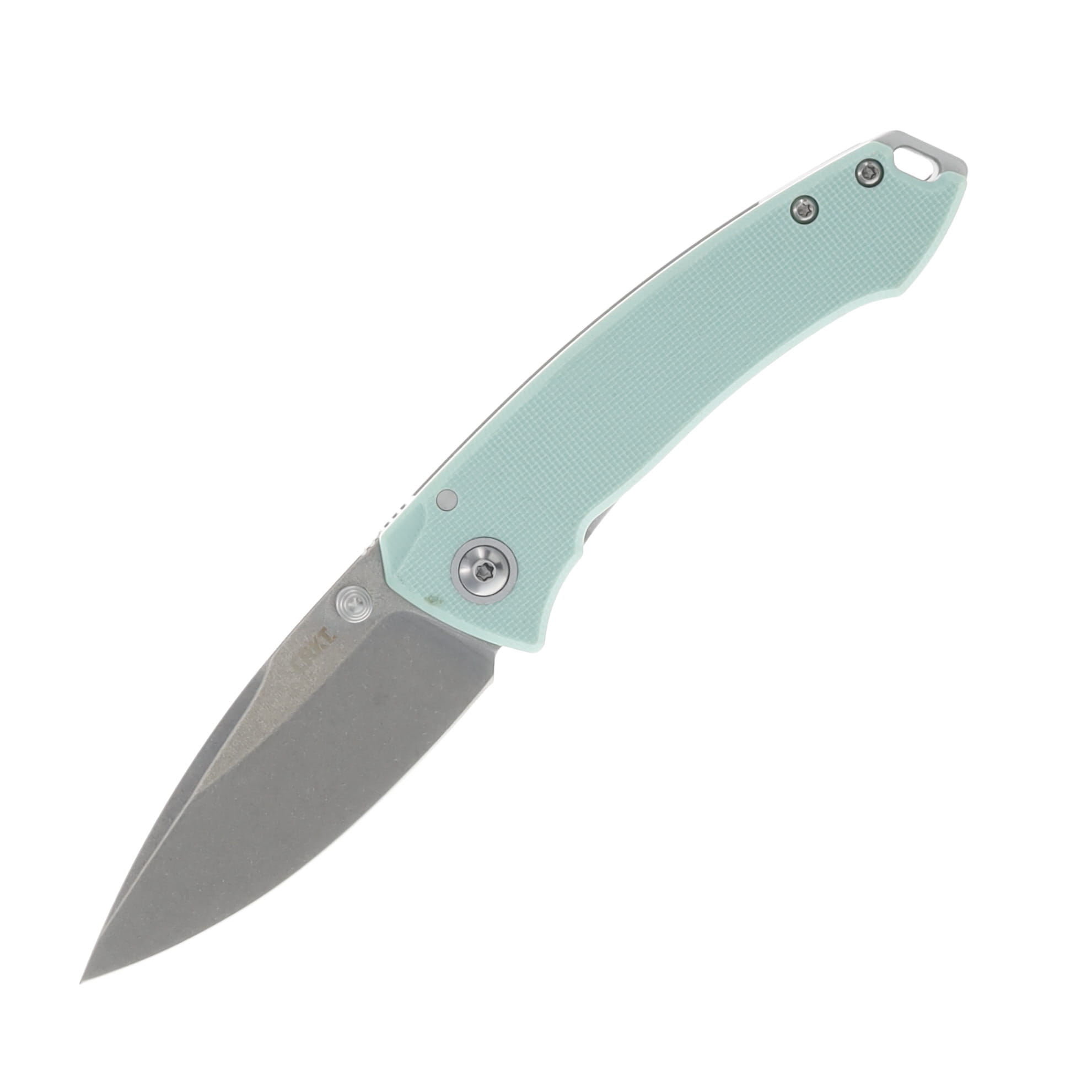 CRKT Tuna Compact Folding Knife 2.73in Plain Edge Aqua Blue G10 CR2522B View 1