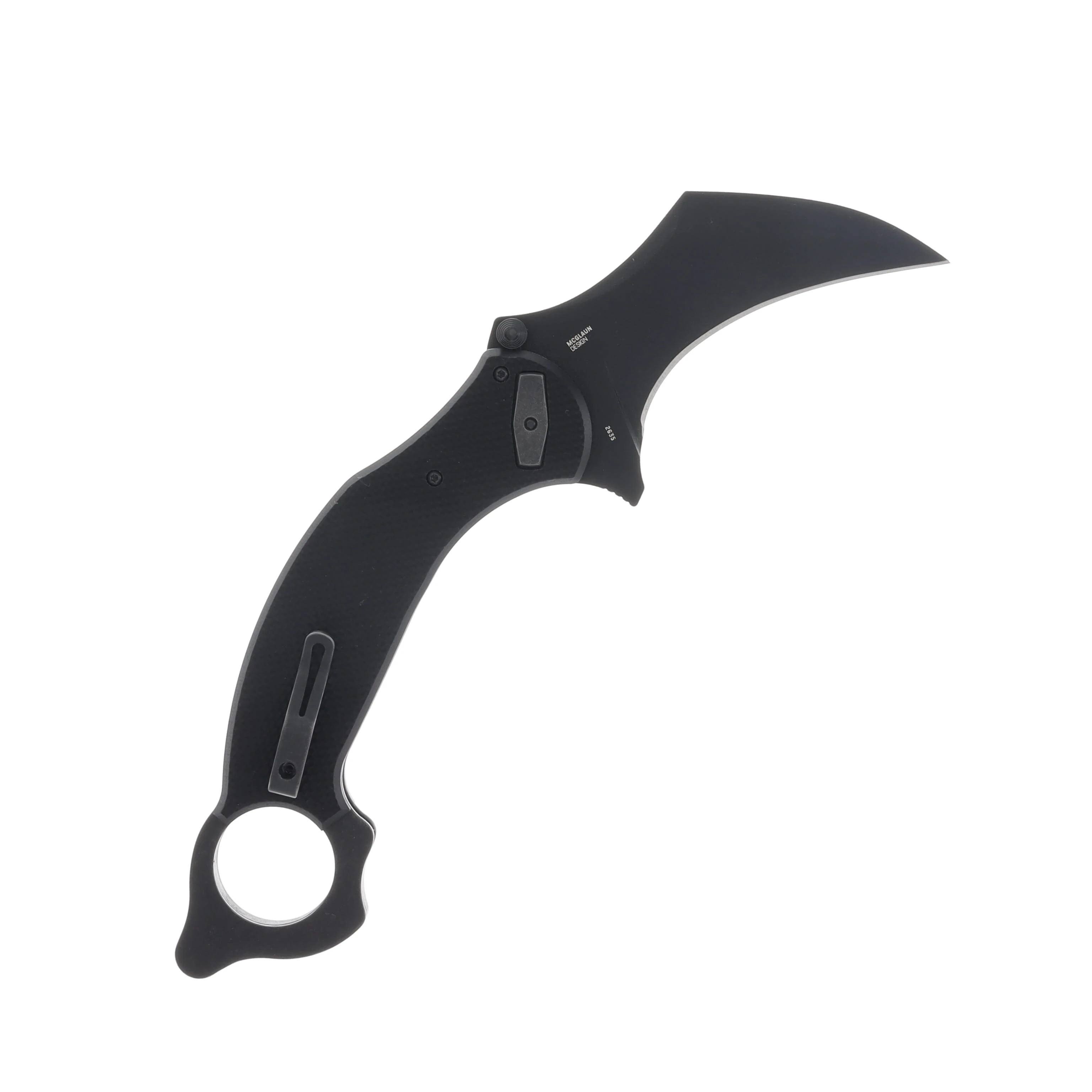 CRKT Du Hoc Deadbolt Assisted Karambit Knife Black 3.62in Hawkbill Blade CR2635 View 2
