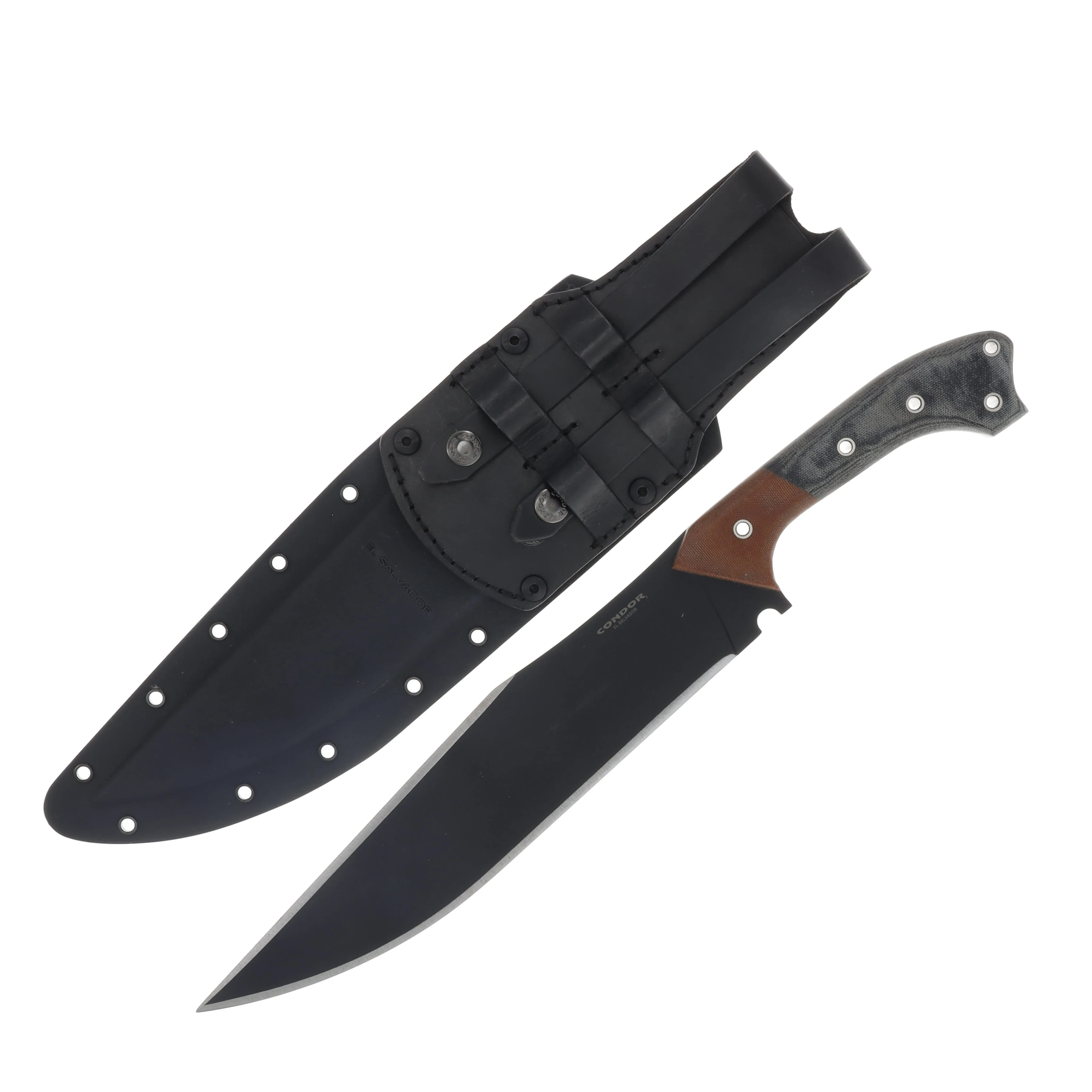 Condor Tool and Knife Atrox Machete Micarta 10.86in Black Blade CTK1814108 View 2