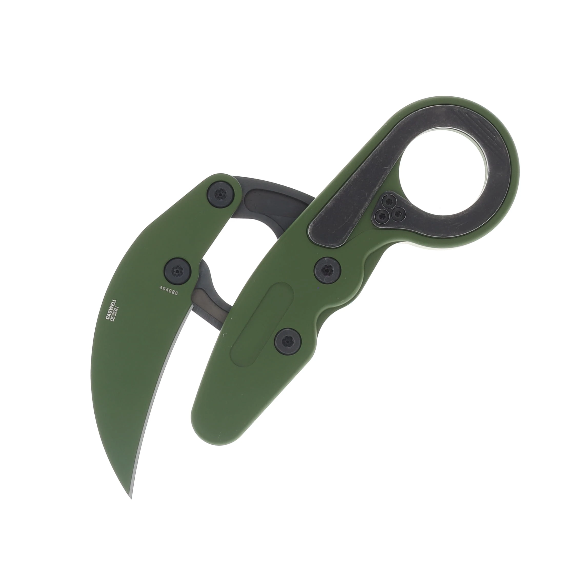 CRKT Provoke Multicam Bright Green Folding Karambit Knife 2.41in Green Hawkbill CR4040BG View 4