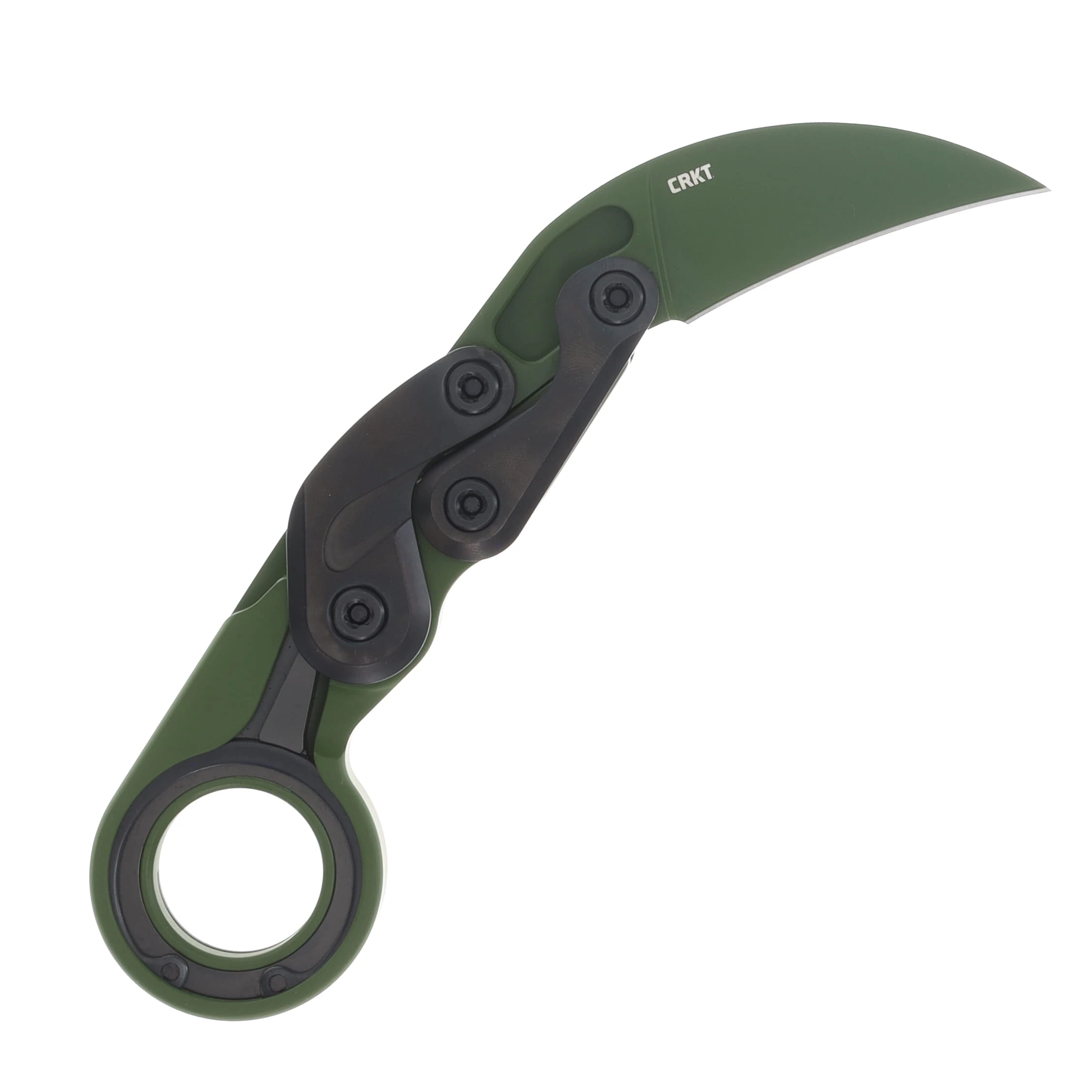 CRKT Provoke Multicam Bright Green Folding Karambit Knife 2.41in Green Hawkbill CR4040BG View 1